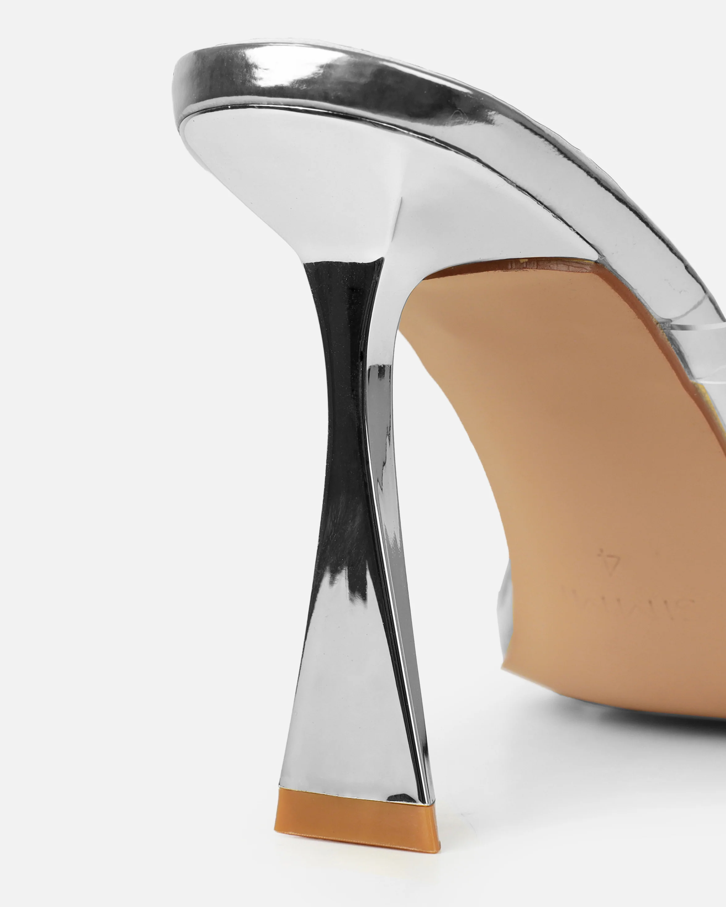 Acacia Silver Clear Flower Mules - Image 3