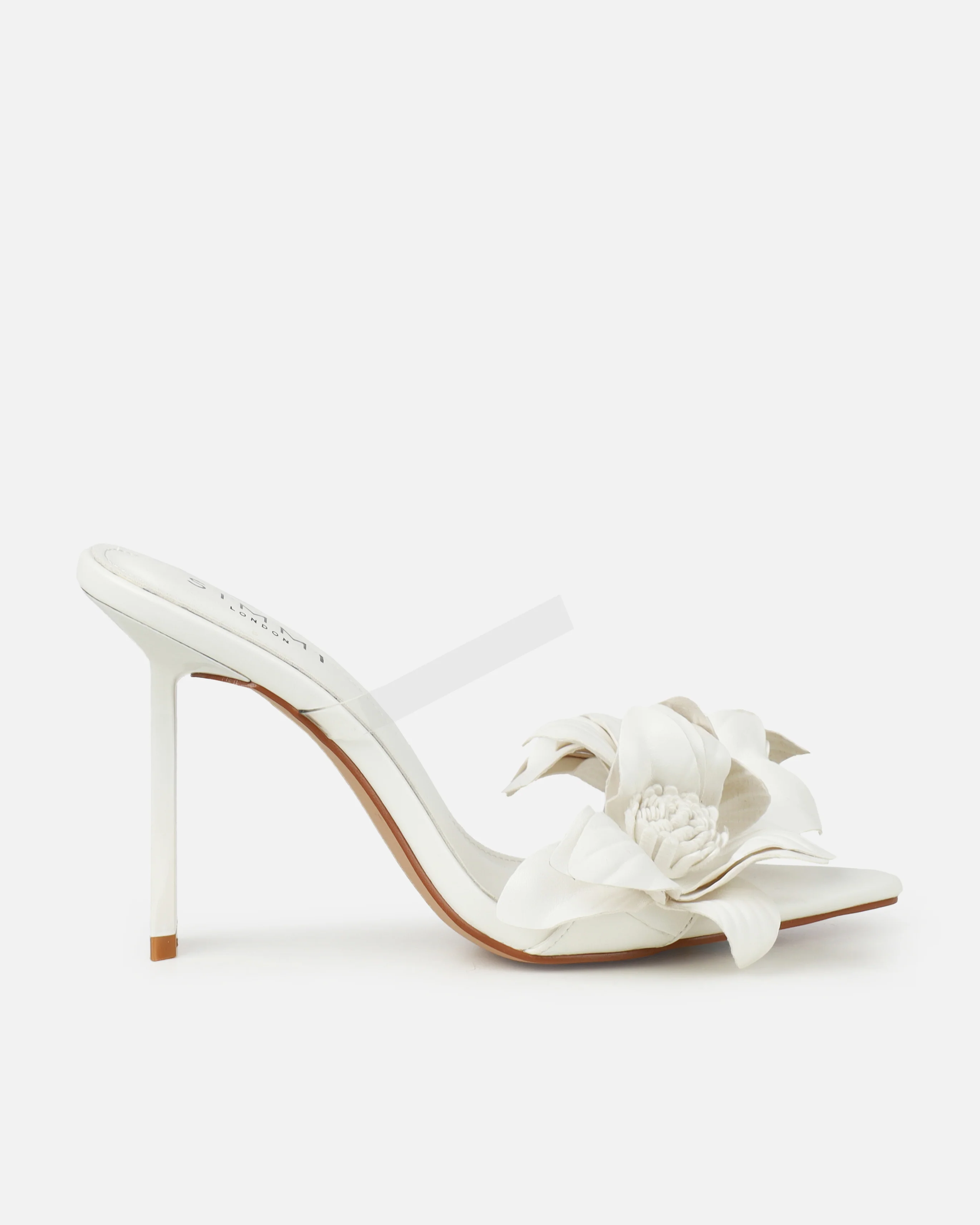 Acacia White Clear Flower Mules - Image 2