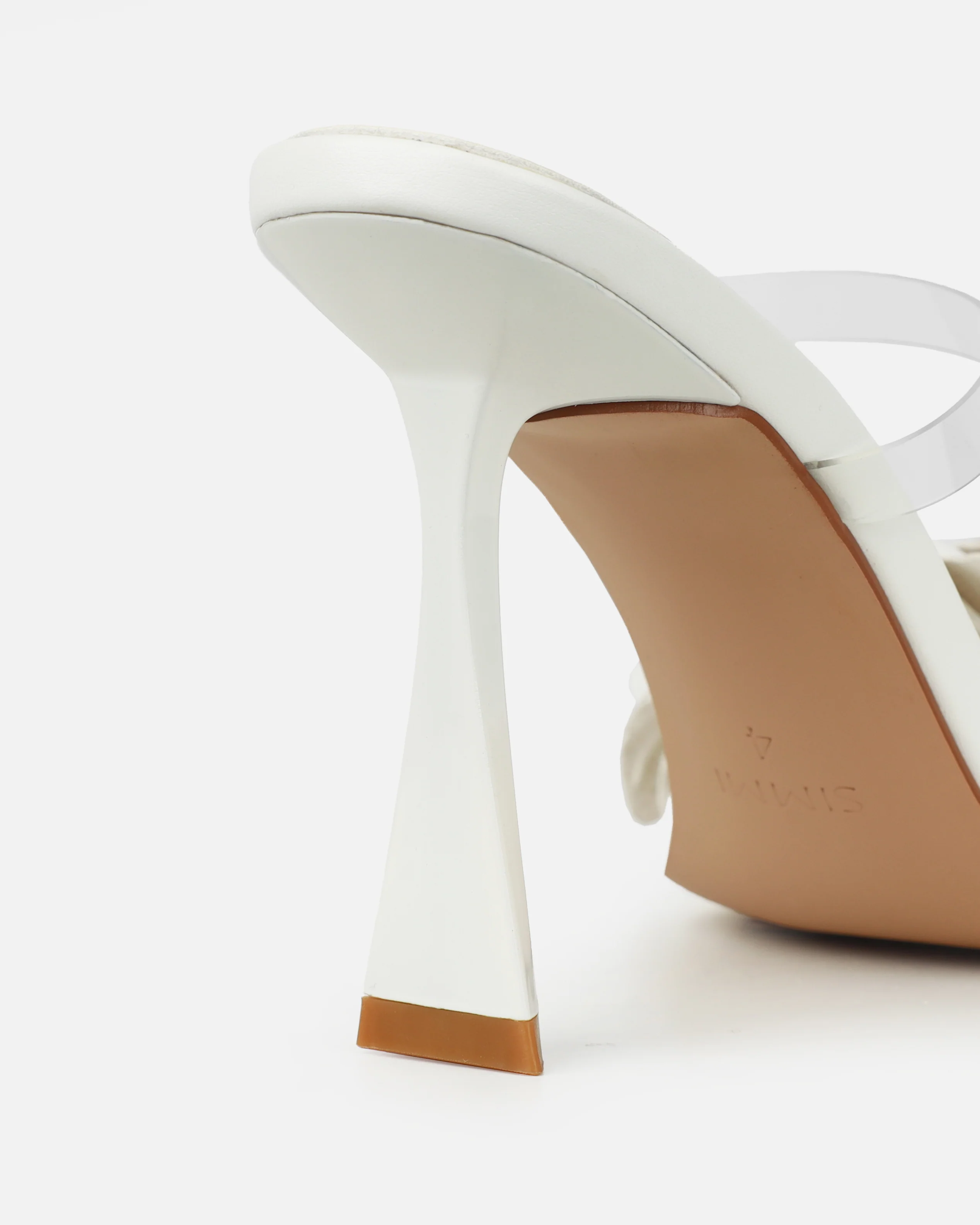 Acacia White Clear Flower Mules - Image 3