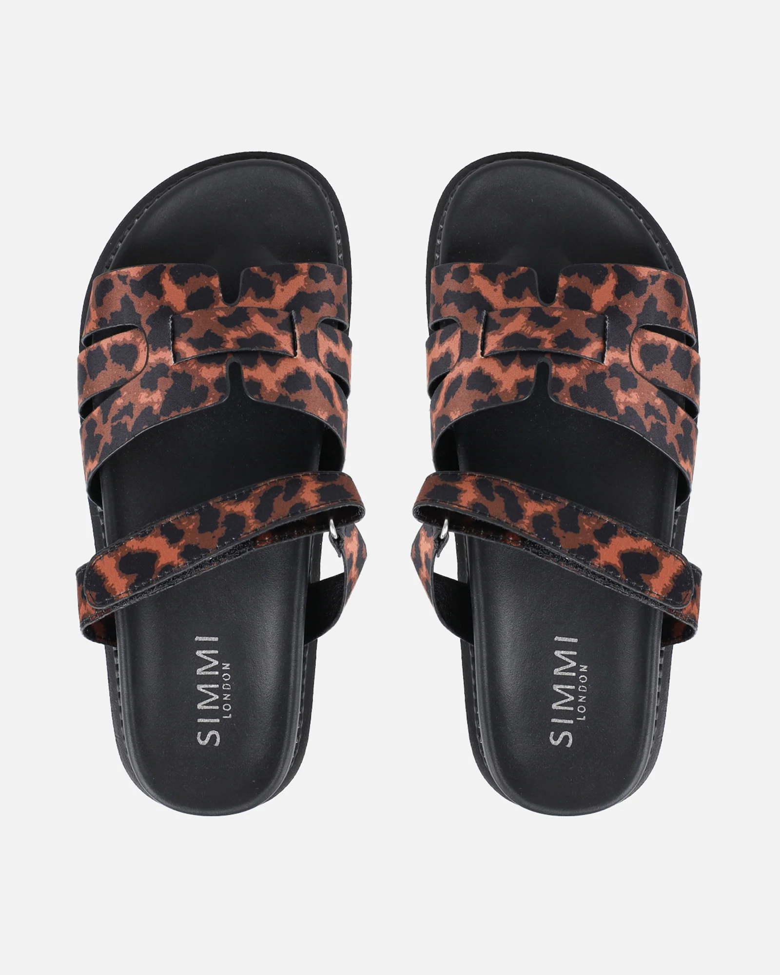 Adelle Leopard Satin Chunky Footbed Slides - Image 3