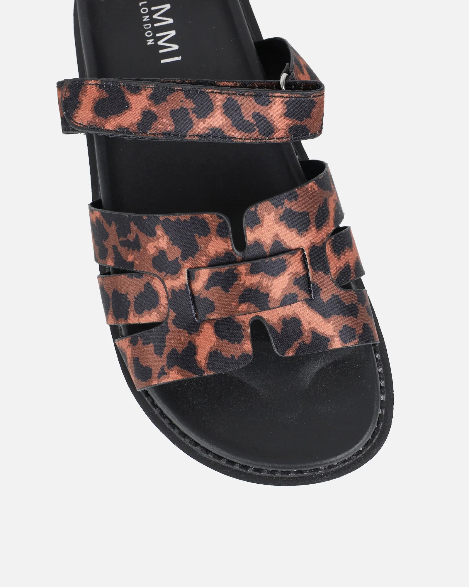 Adelle Leopard Satin Chunky Footbed Slides - Image 4