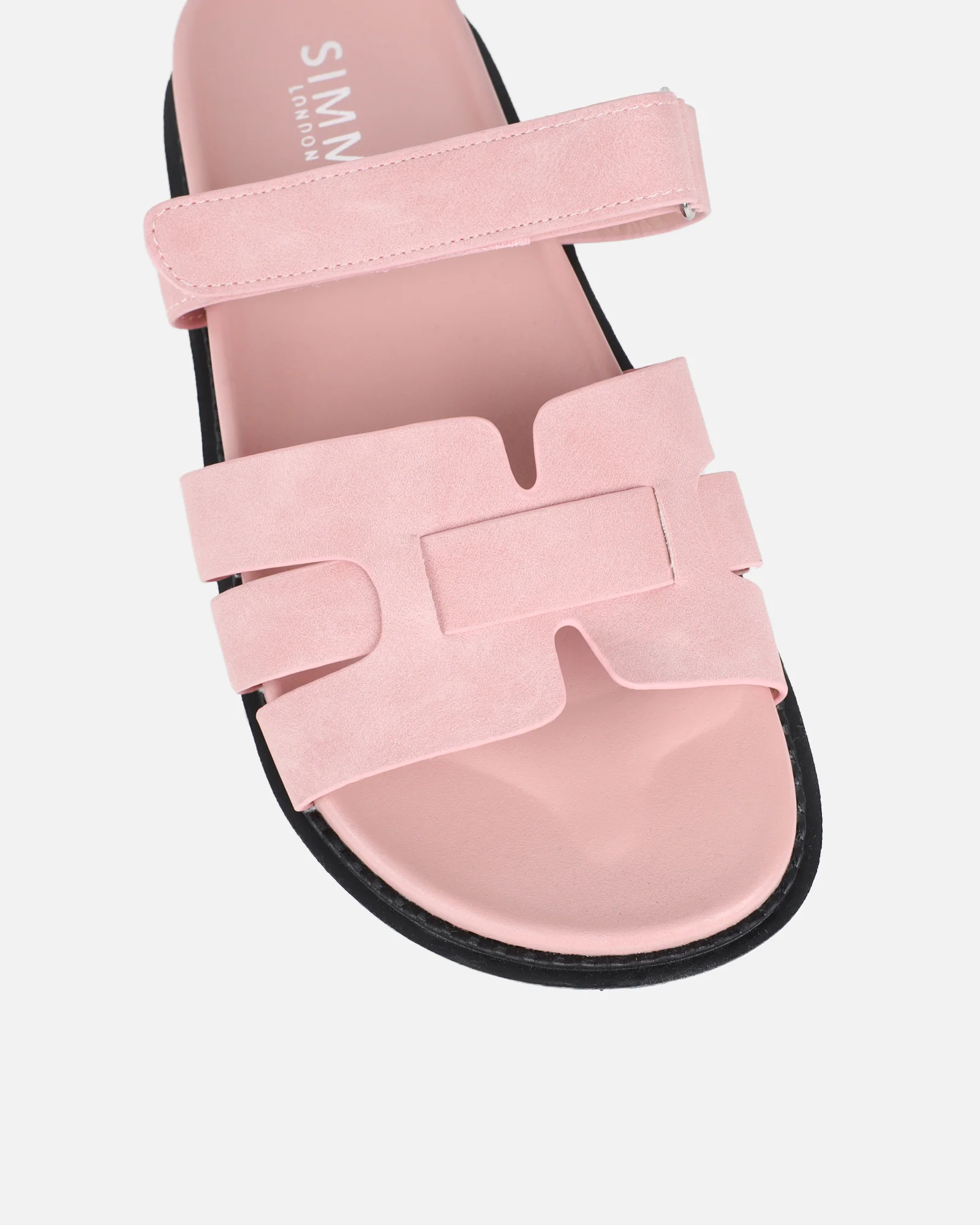 Adelle Pink Nubuck Chunky Footbed Slides - Image 4