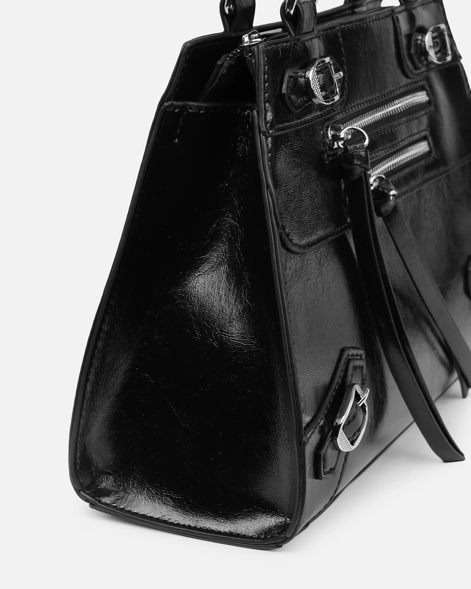 Adina Black Stud Detail Handbag - Image 2
