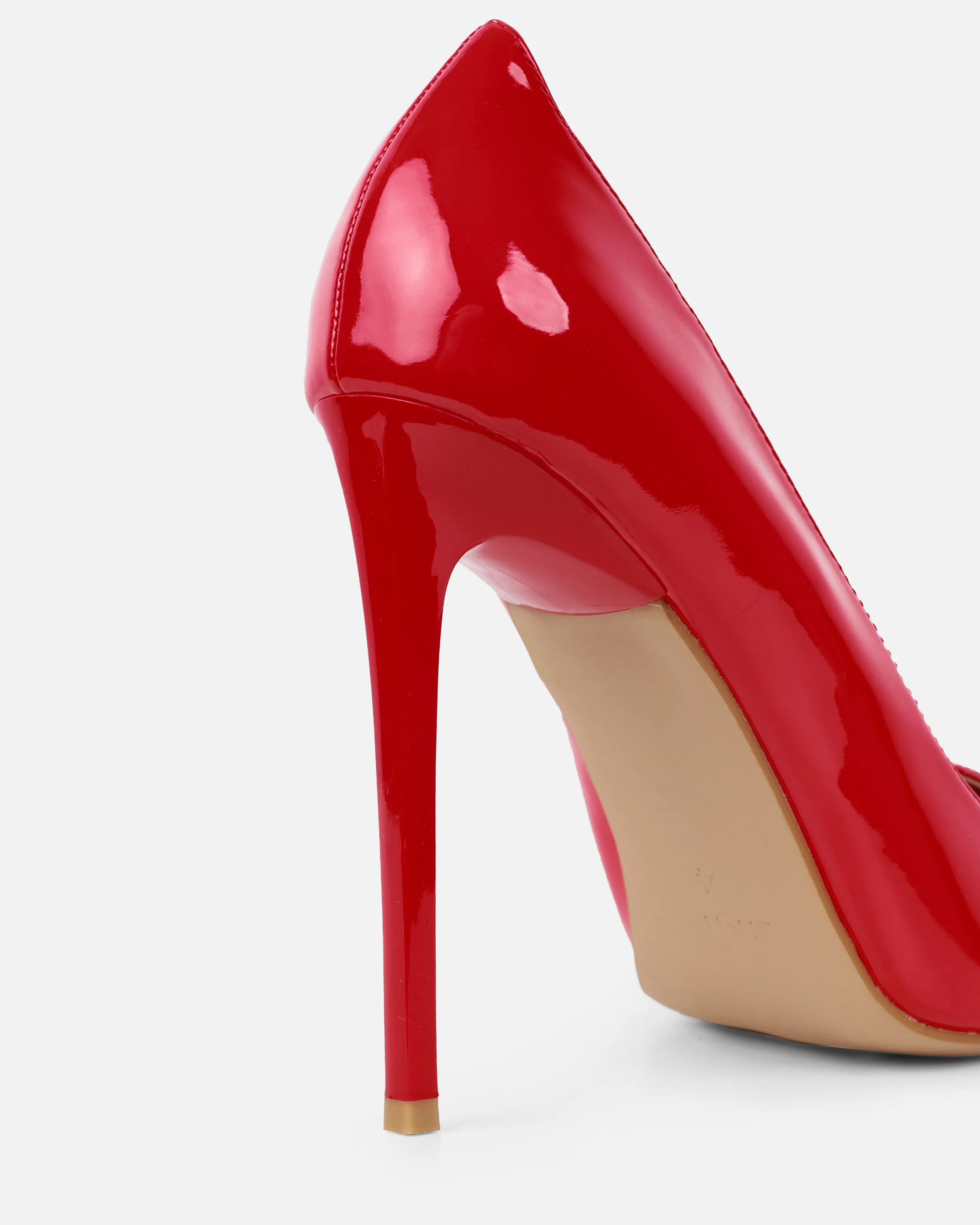 Agathia Red Patent Stiletto Court Shoes - Image 3