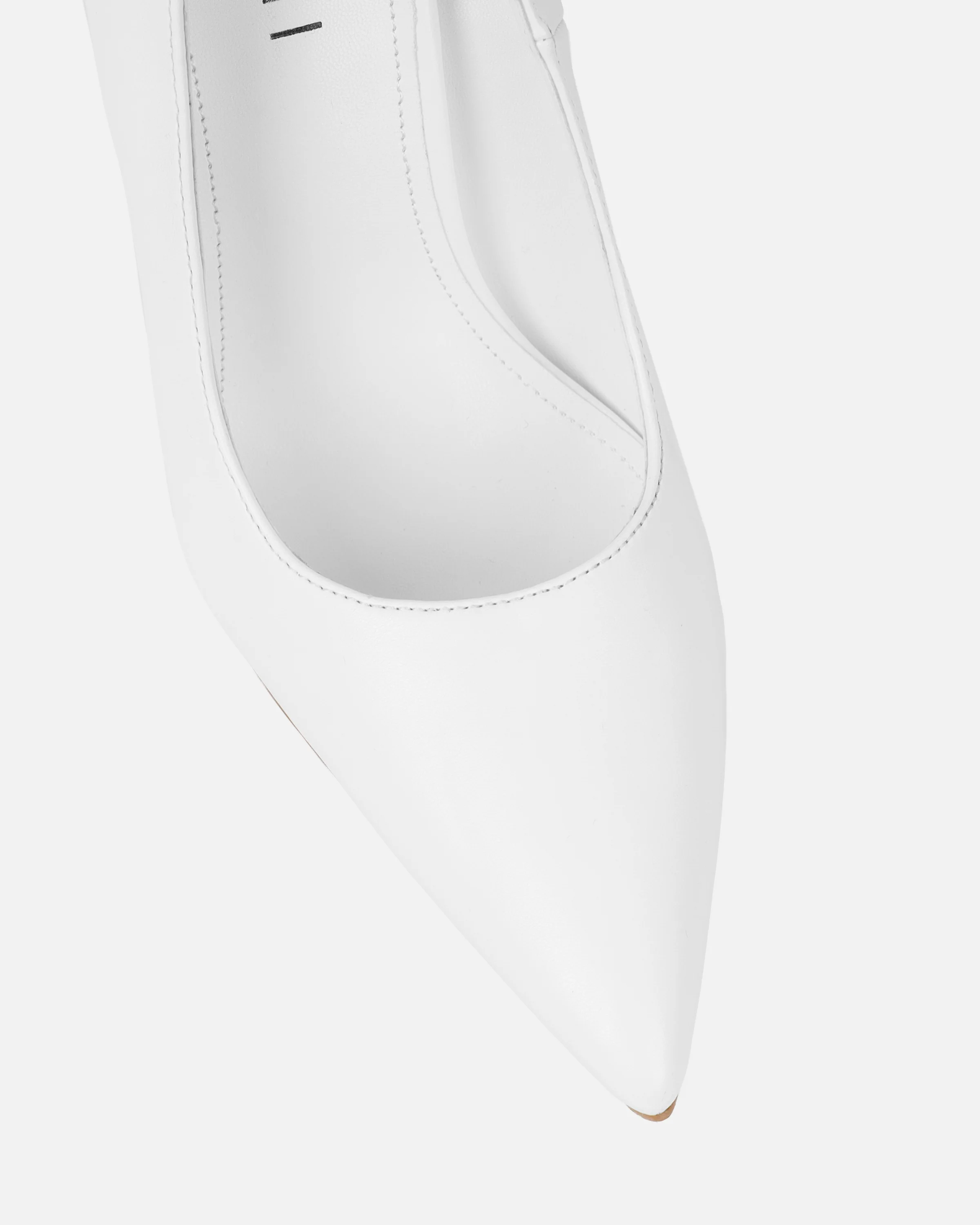 Agathia White Stiletto Court Shoes - Image 4