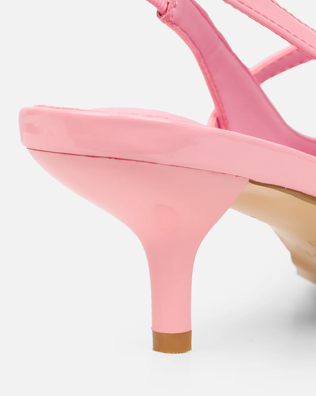 Airlea Pink Patent Sling Back Court Shoes - Image 3