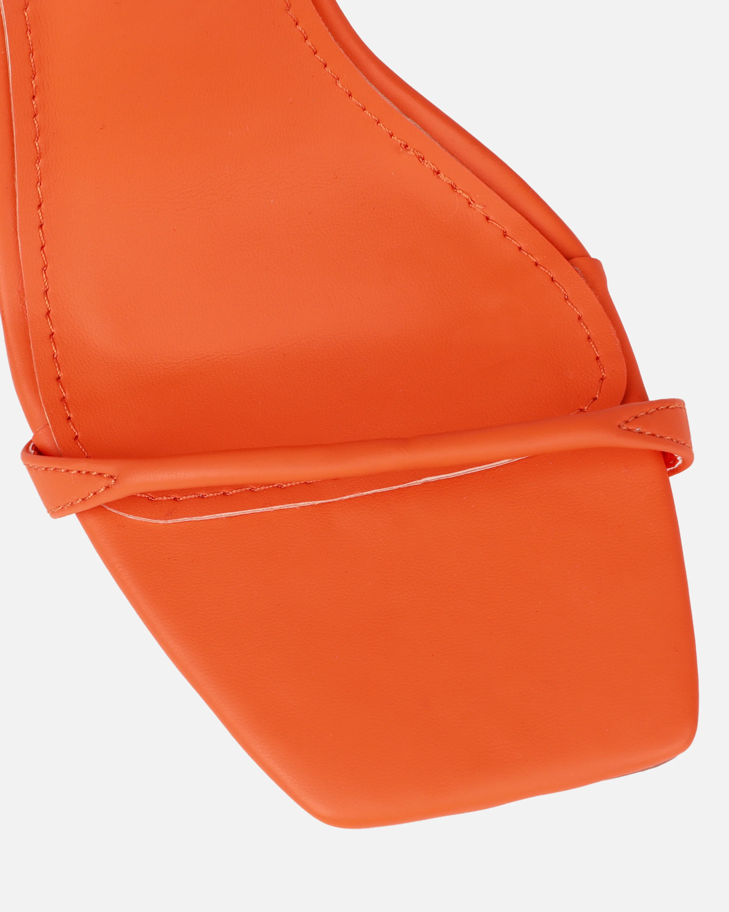 Aja Orange Square Toe Strappy Patent Wedges - Image 4