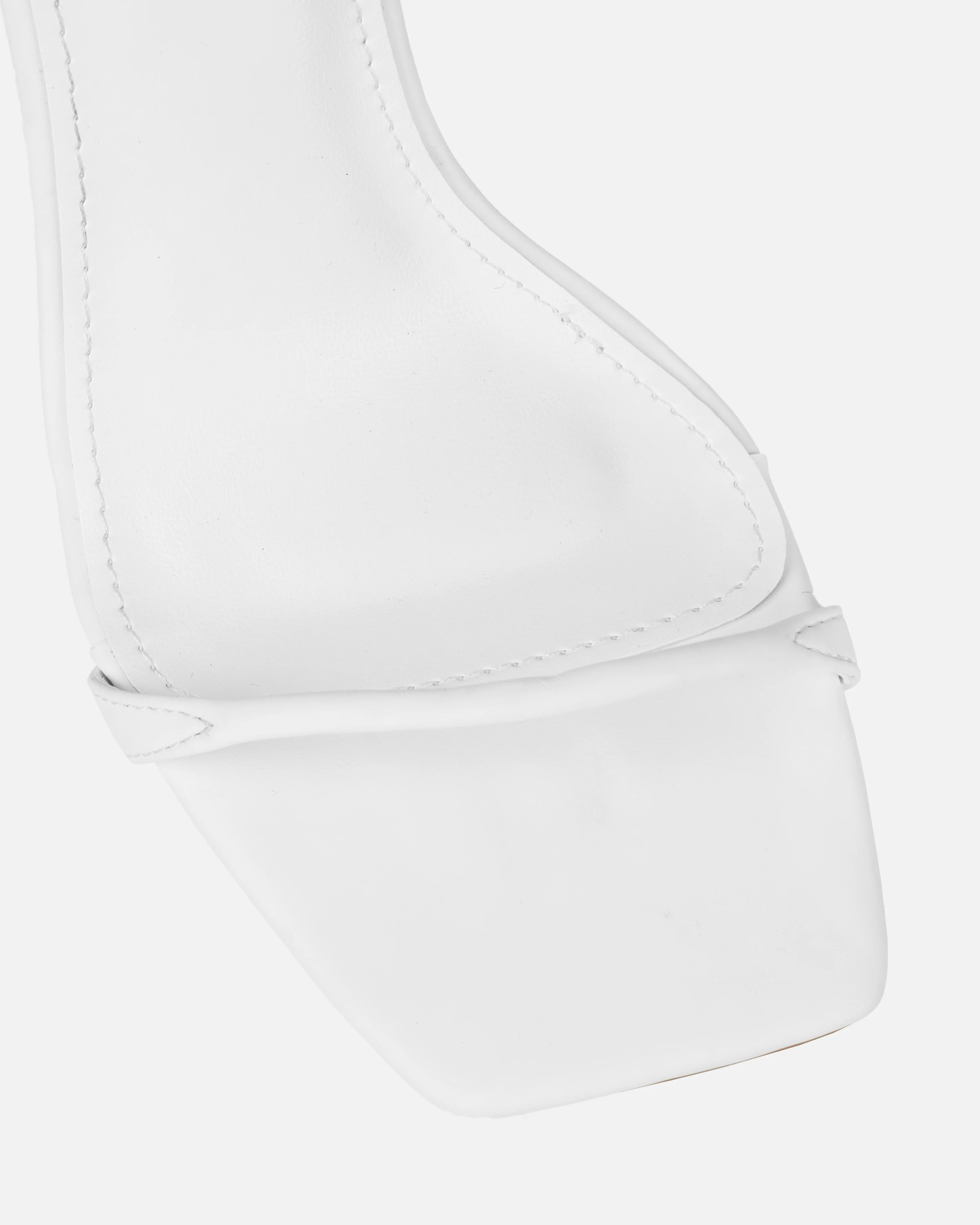Aja White Square Toe Strappy Patent Wedges - Image 4