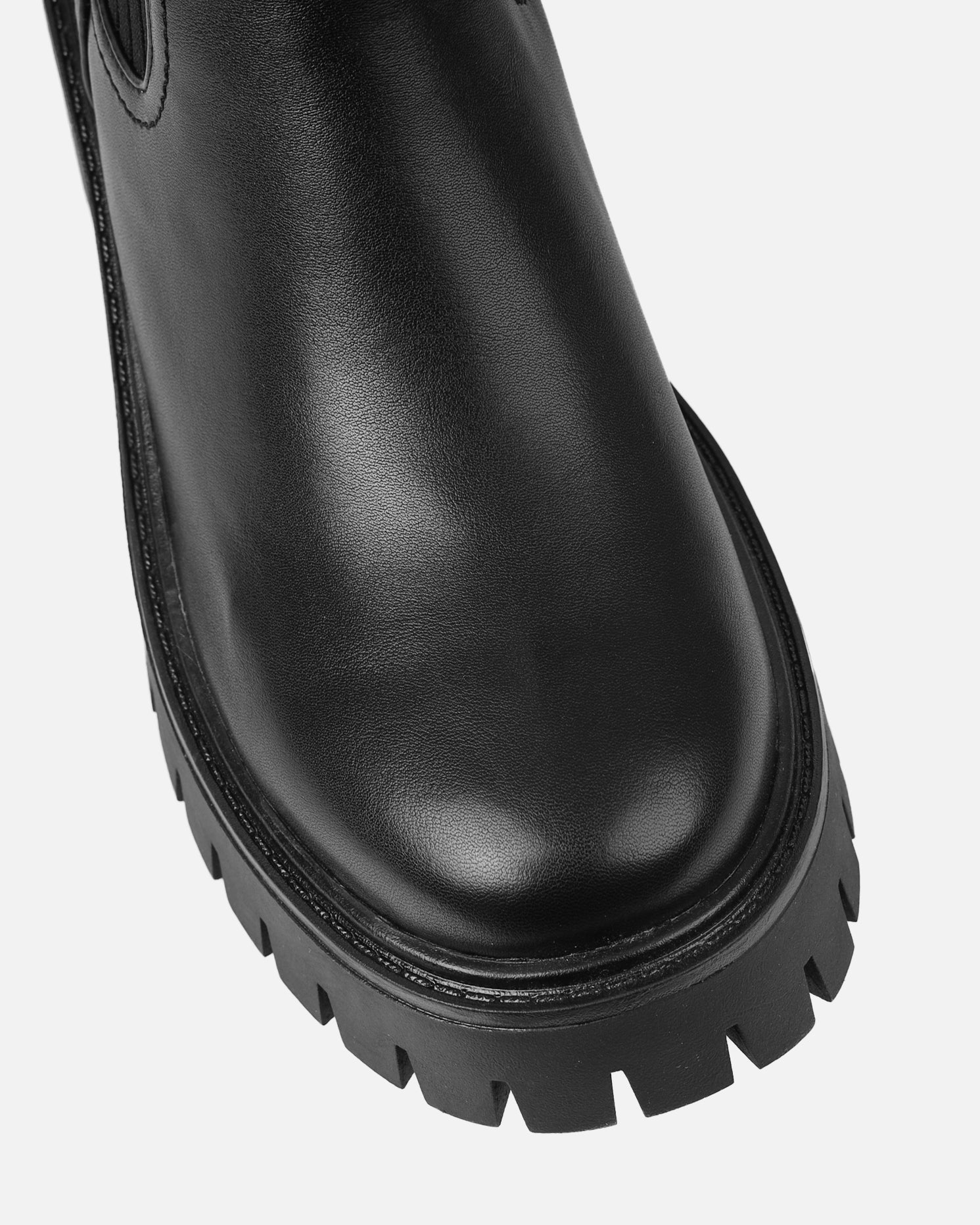 Albie Black Chunky Knitted Ankle Boots - Image 4