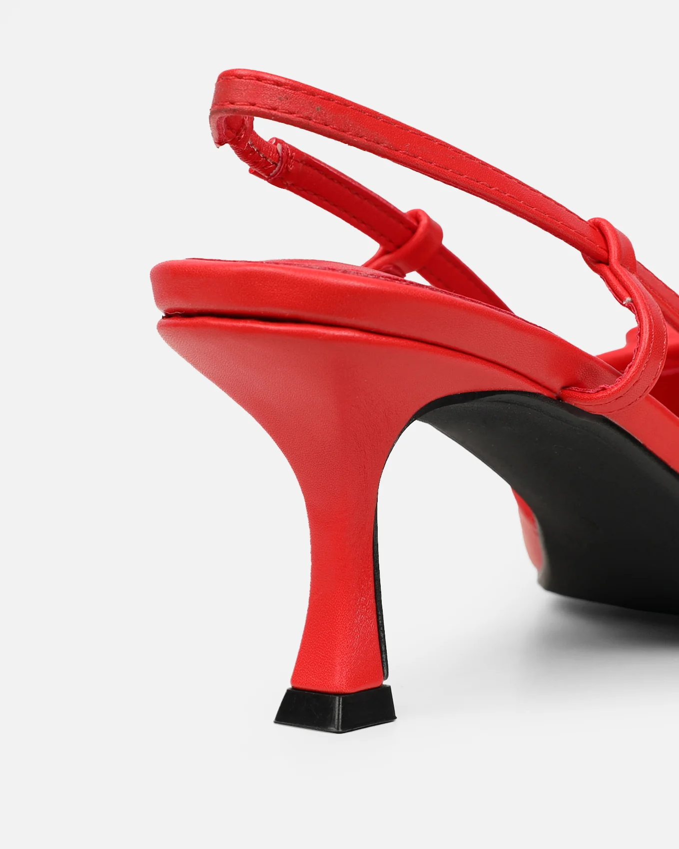 Alias Red Low Heel Court Shoes - Image 3