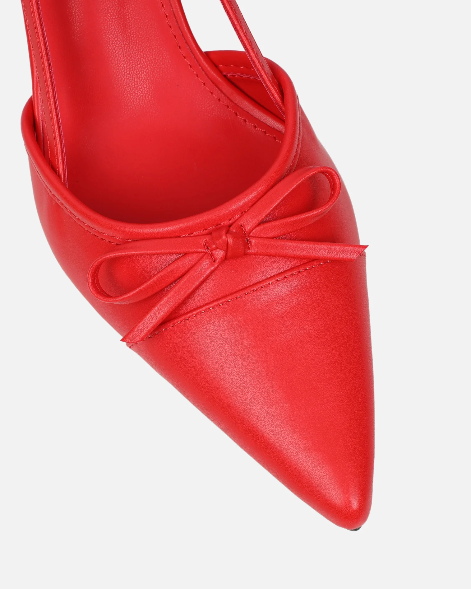 Alias Red Low Heel Court Shoes - Image 4