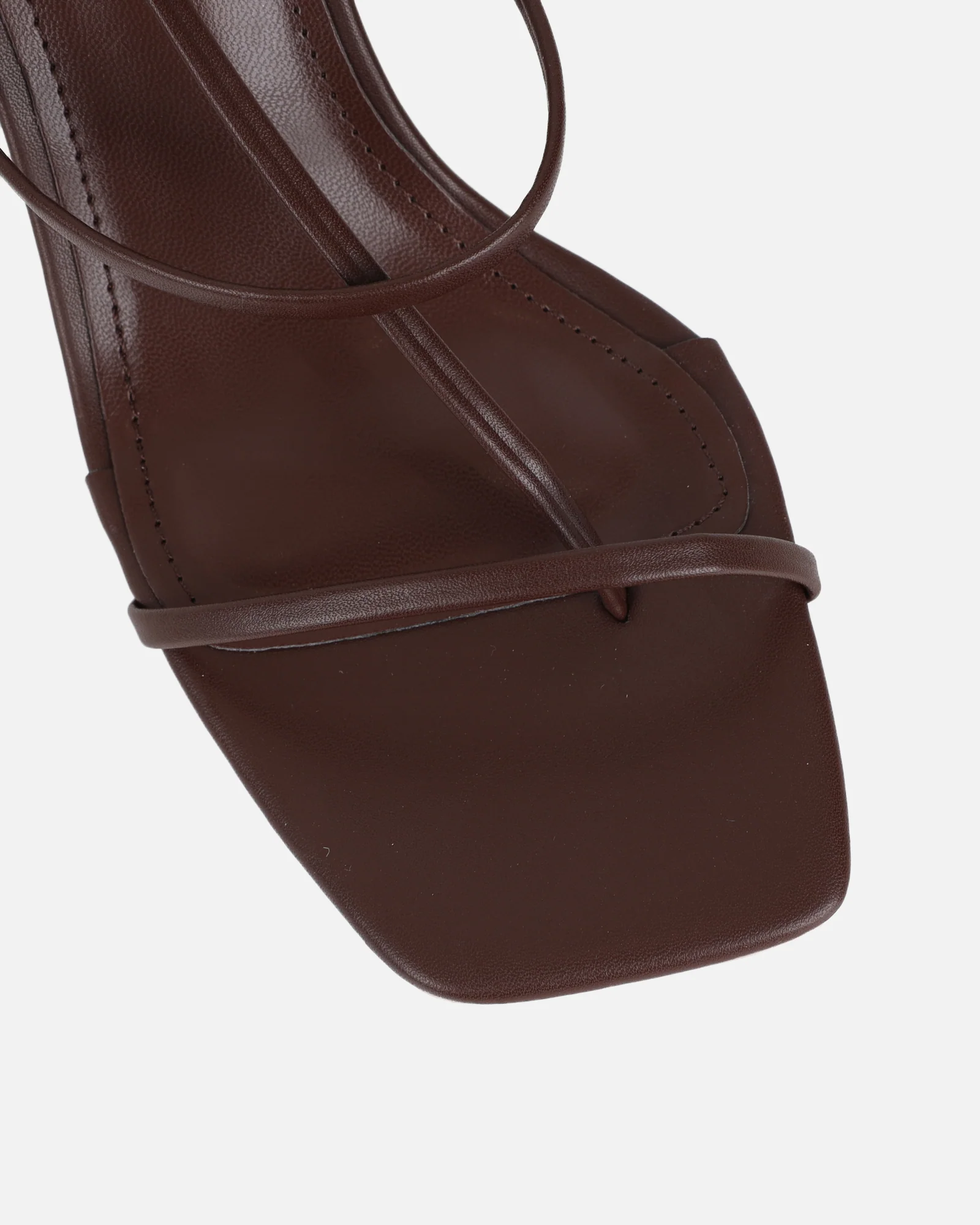 Allegra Chocolate Strappy Heeled Sandals - Image 3