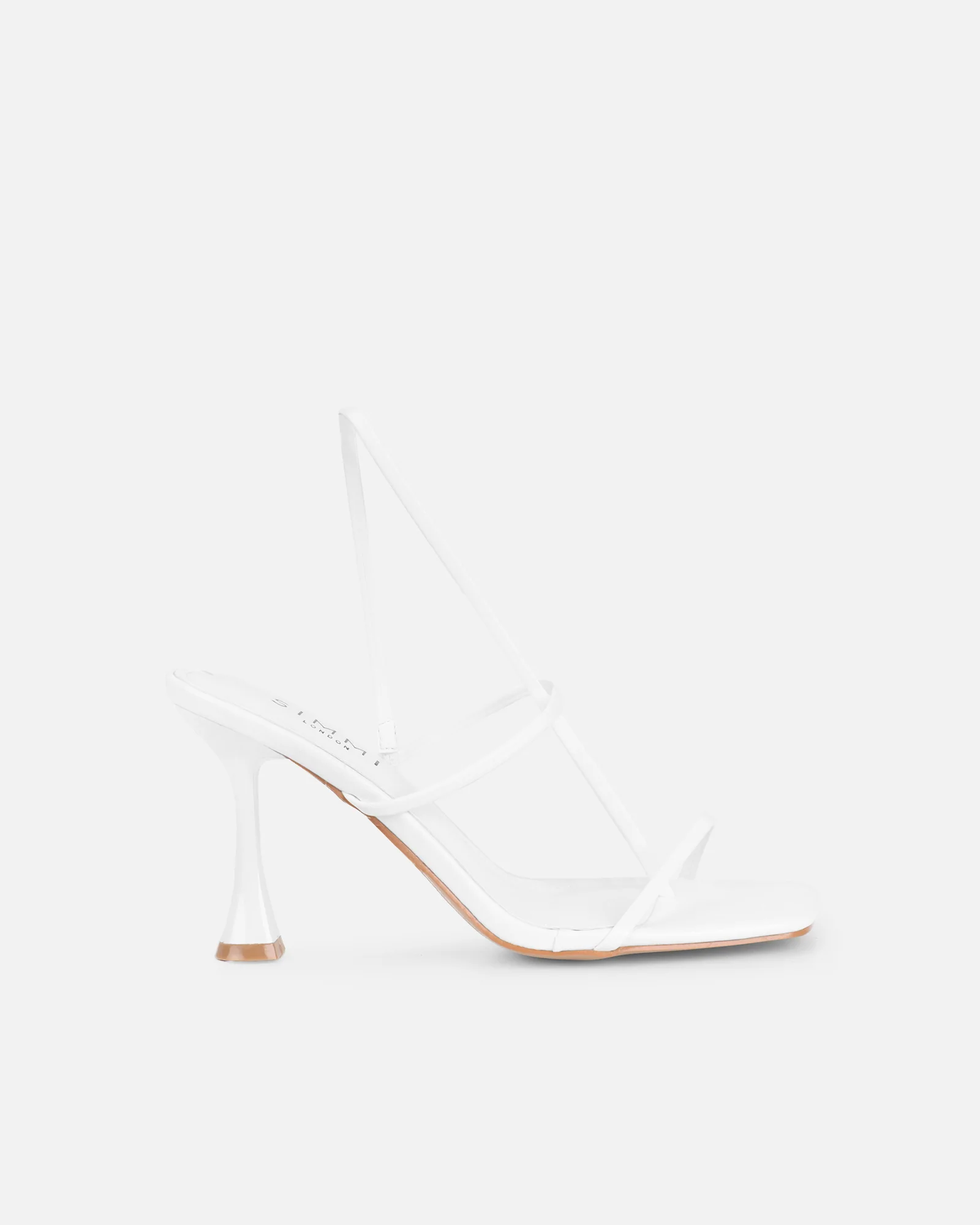 Allegra White Strappy Heeled Sandals - Image 2