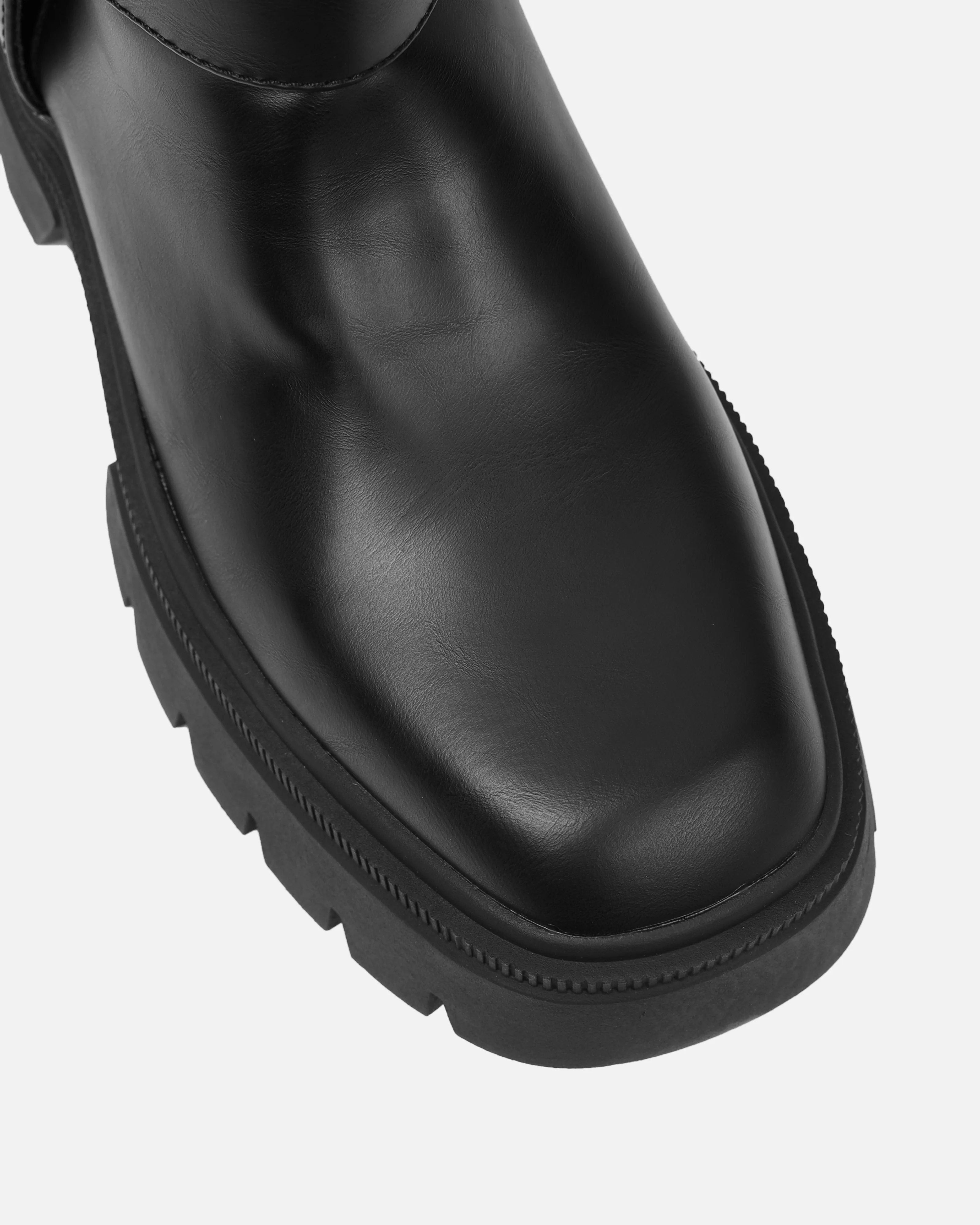 Alpesh Black Chunky Biker Boots - Image 4