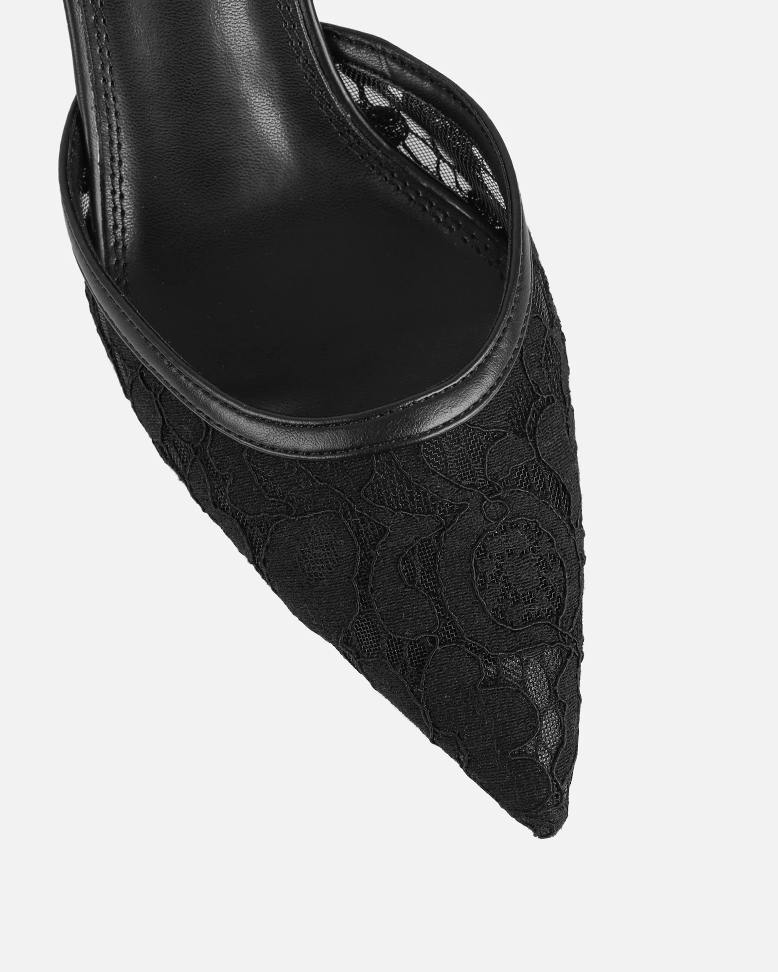 Amalfi Black Lace Kitten Heels - Image 3
