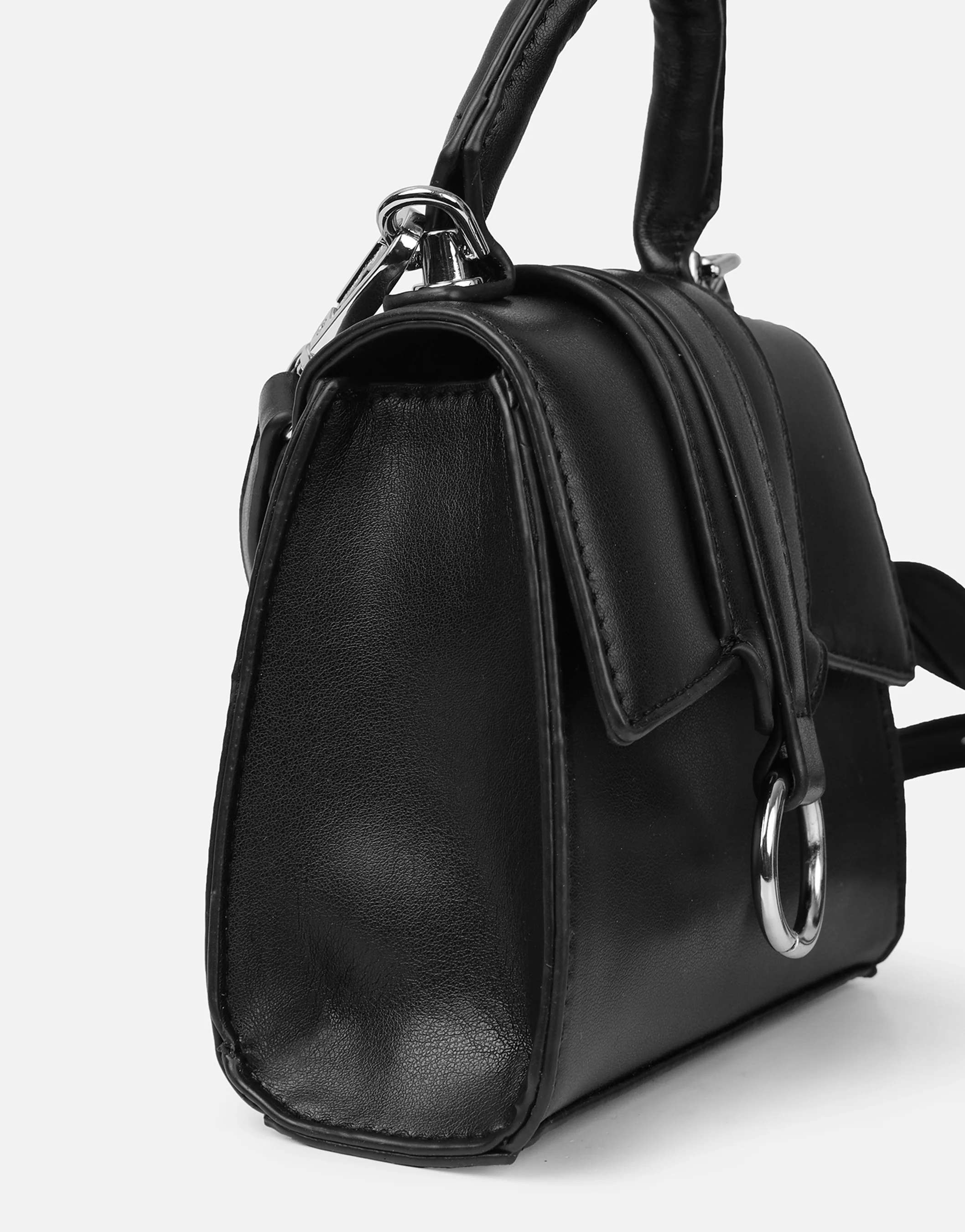 Amarilla Black Top Handle Mini Bag - Image 5