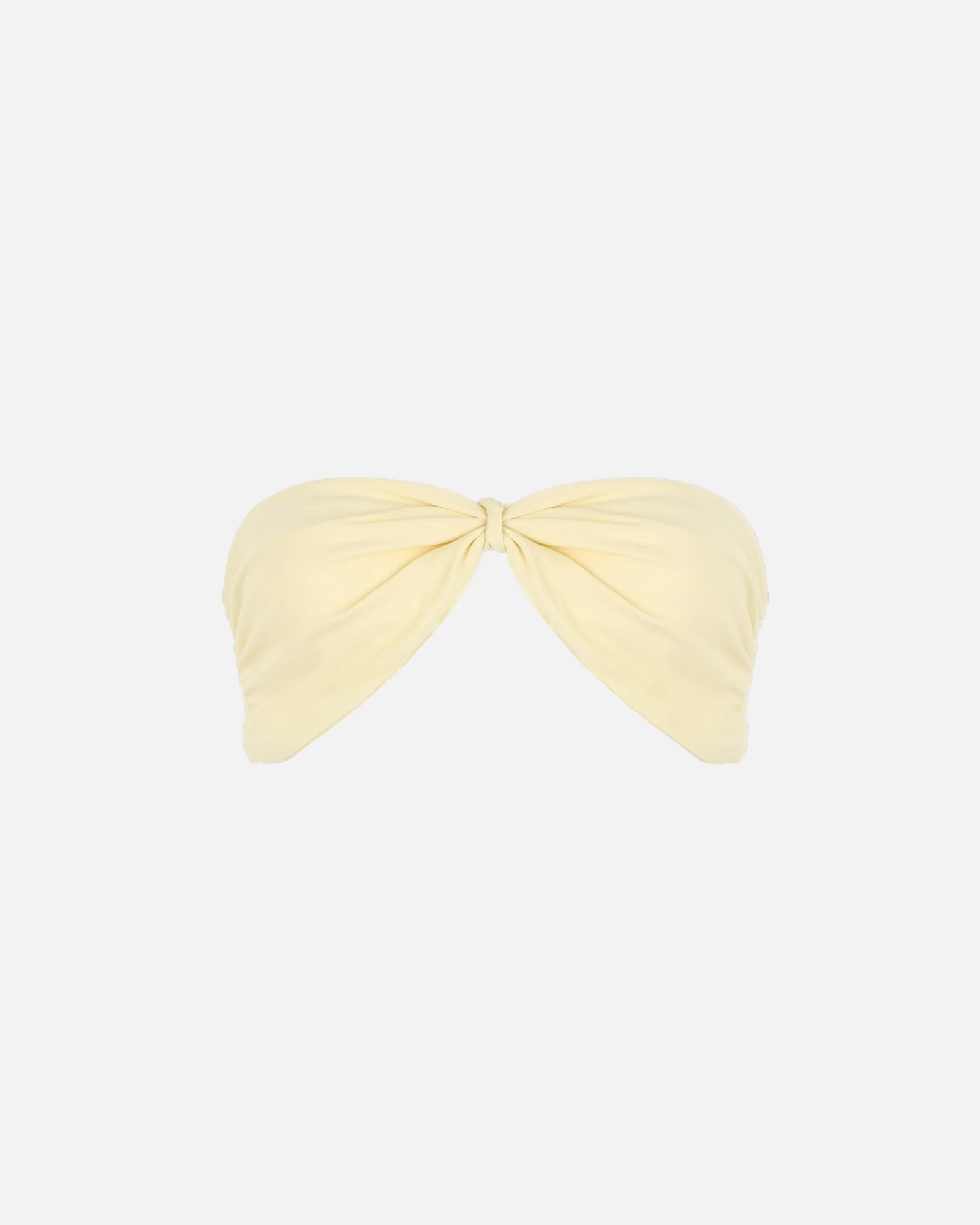 Amorina Butter Yellow Knot Detail Bikini Top - Image 5