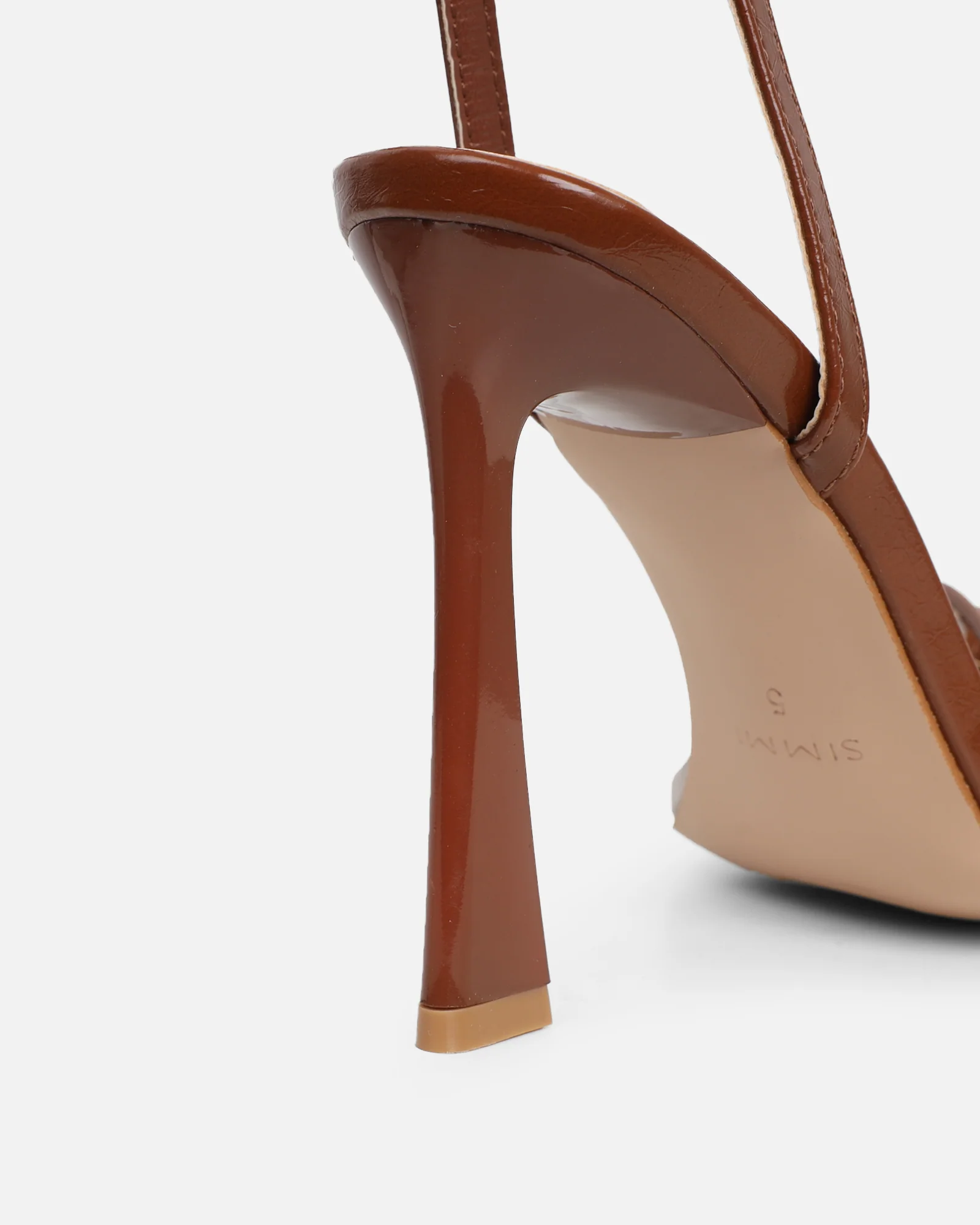 Anesca Tan Shine Heeled Sandals - Image 3