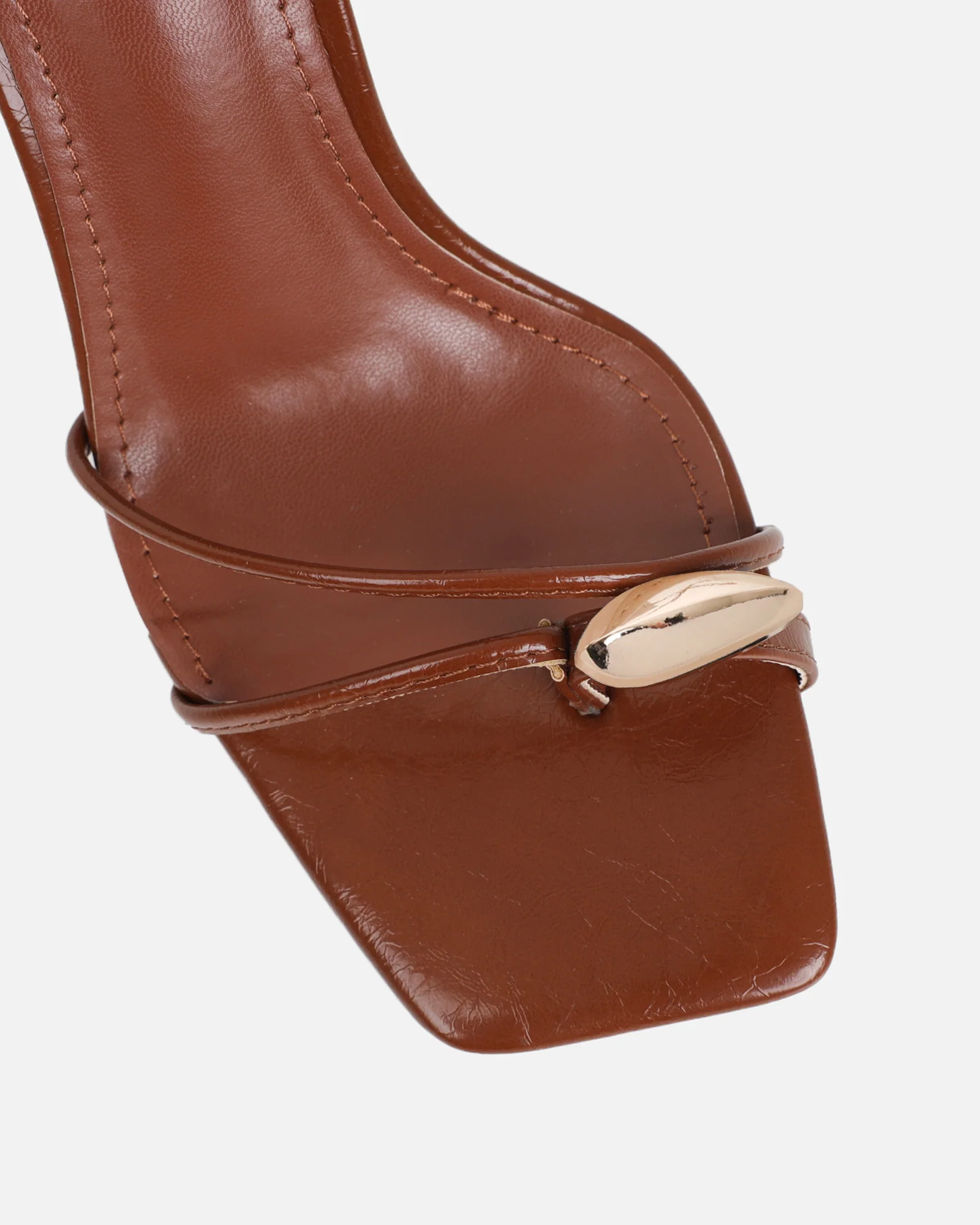Anesca Tan Shine Heeled Sandals - Image 4