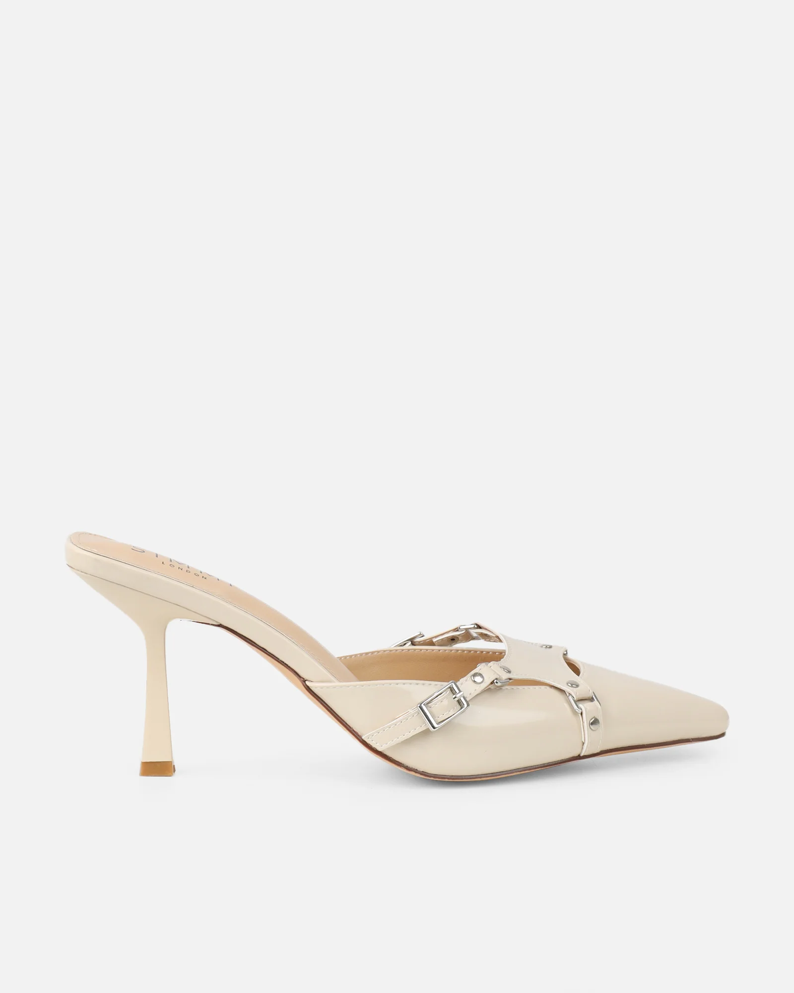 Ankana Stone Buckle Detail Mule Court Shoes - Image 2