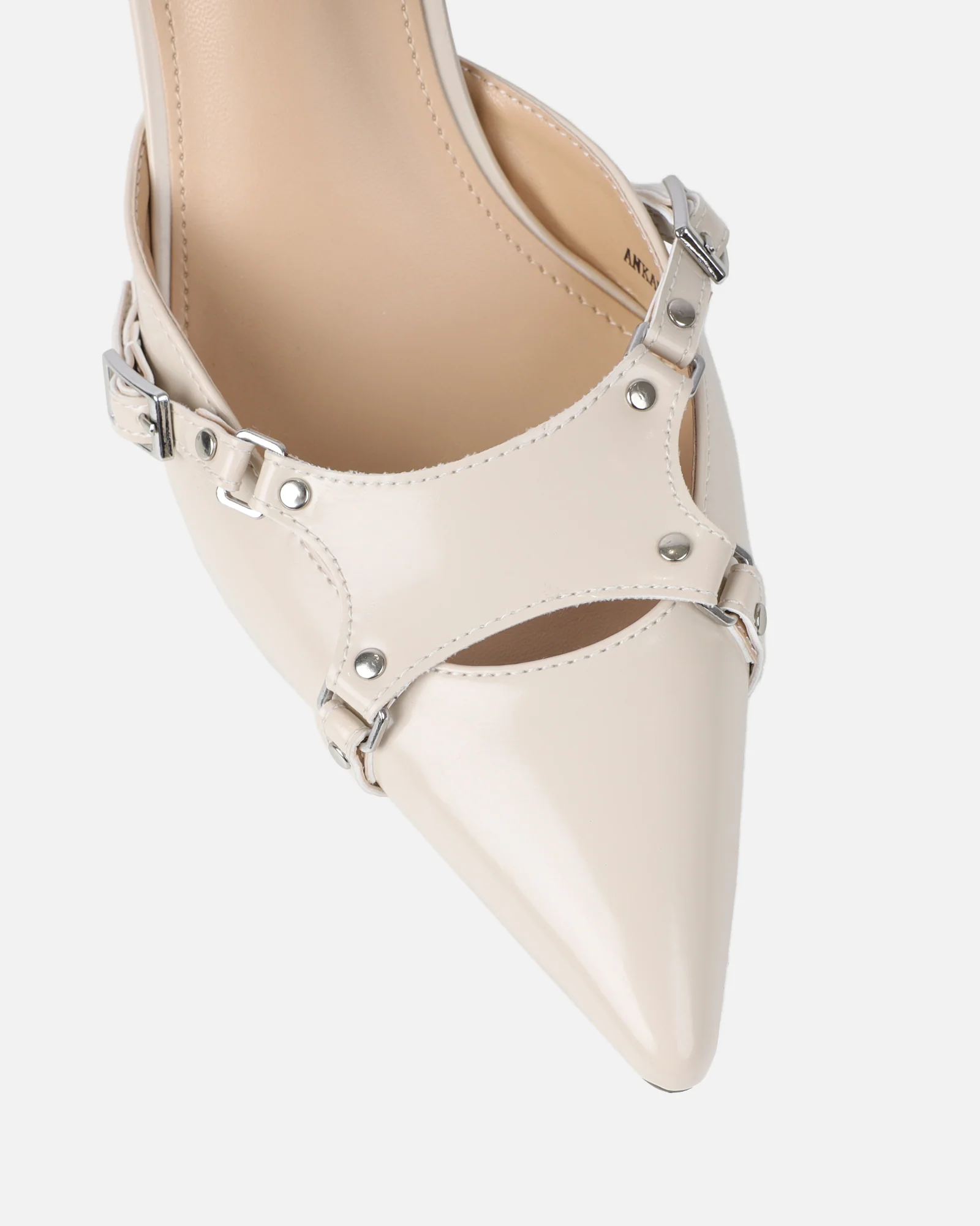 Ankana Stone Buckle Detail Mule Court Shoes - Image 4
