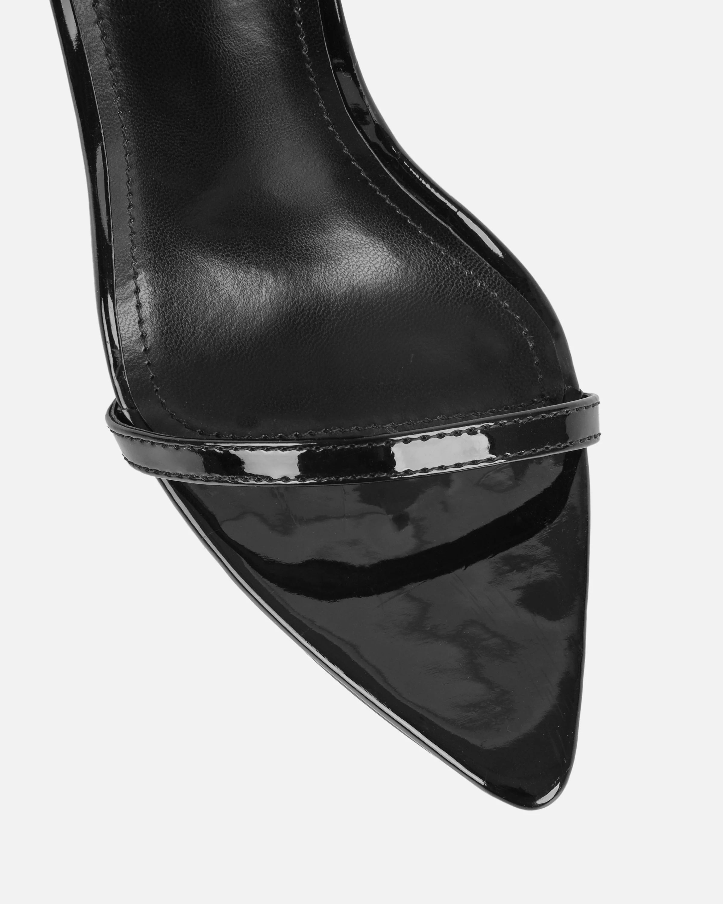 Arii Black Mirror Diamante Block Heels - Image 4