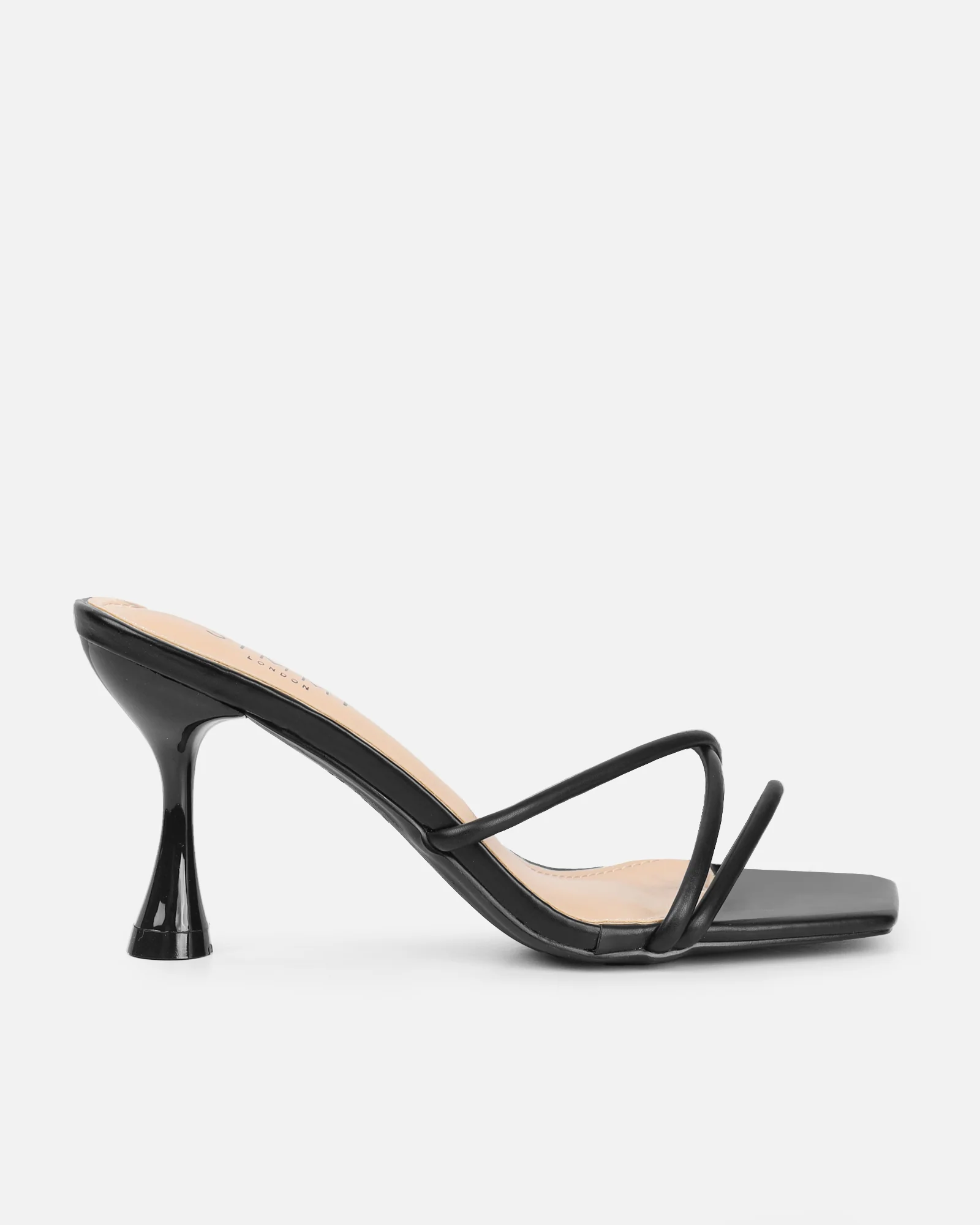 Aubrianna Black Mid Heeled Sandals - Image 2