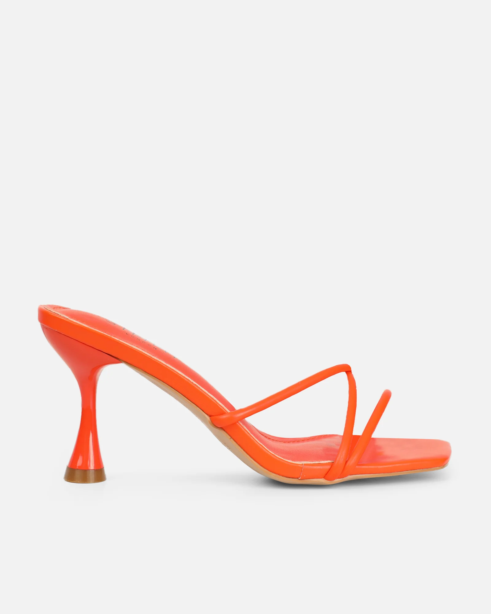 Aubrianna Orange Mid Heeled Sandals - Image 2