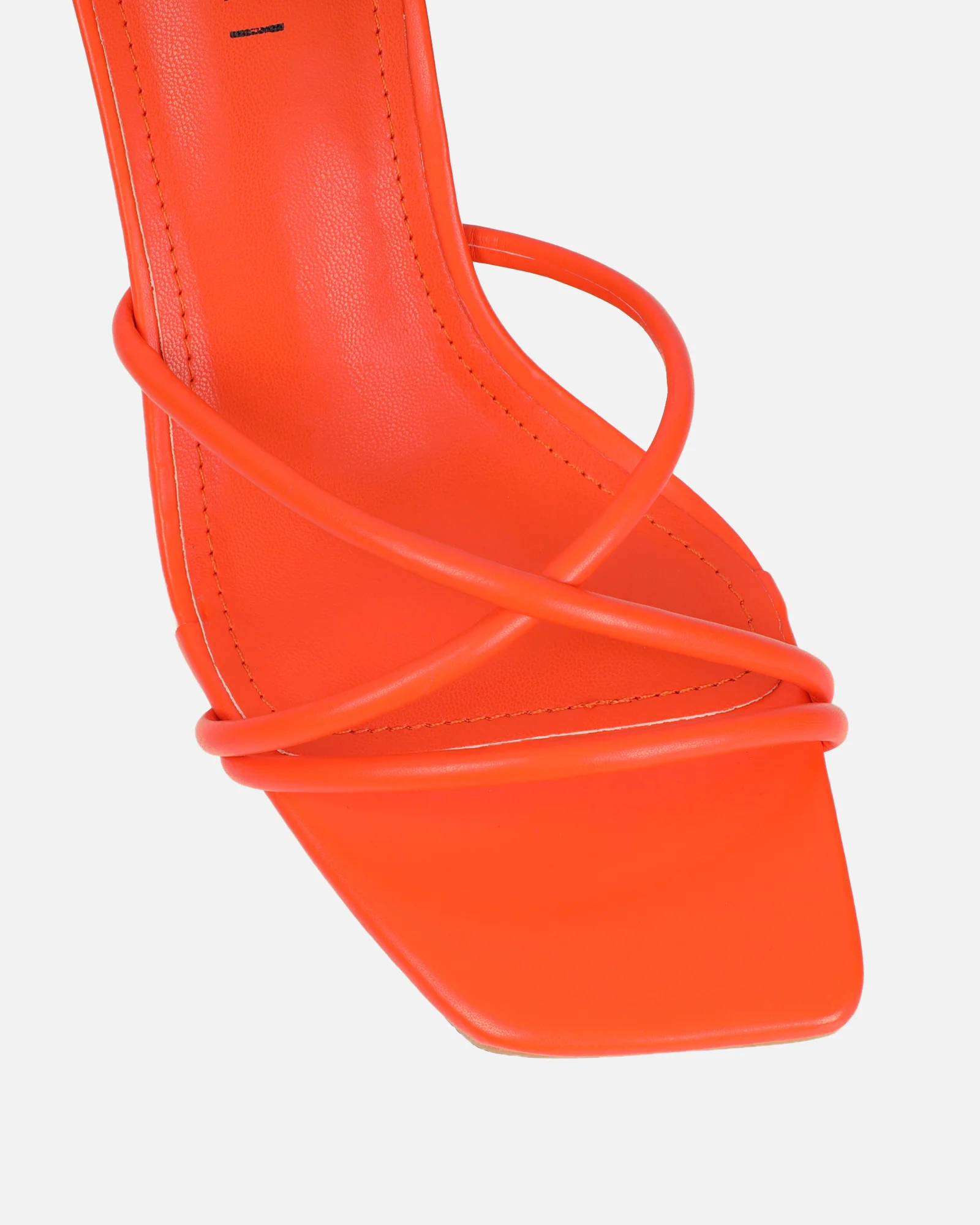 Aubrianna Orange Mid Heeled Sandals - Image 4
