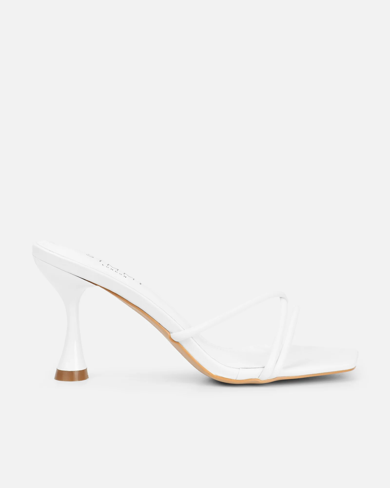 Aubrianna White Mid Heeled Sandals - Image 2