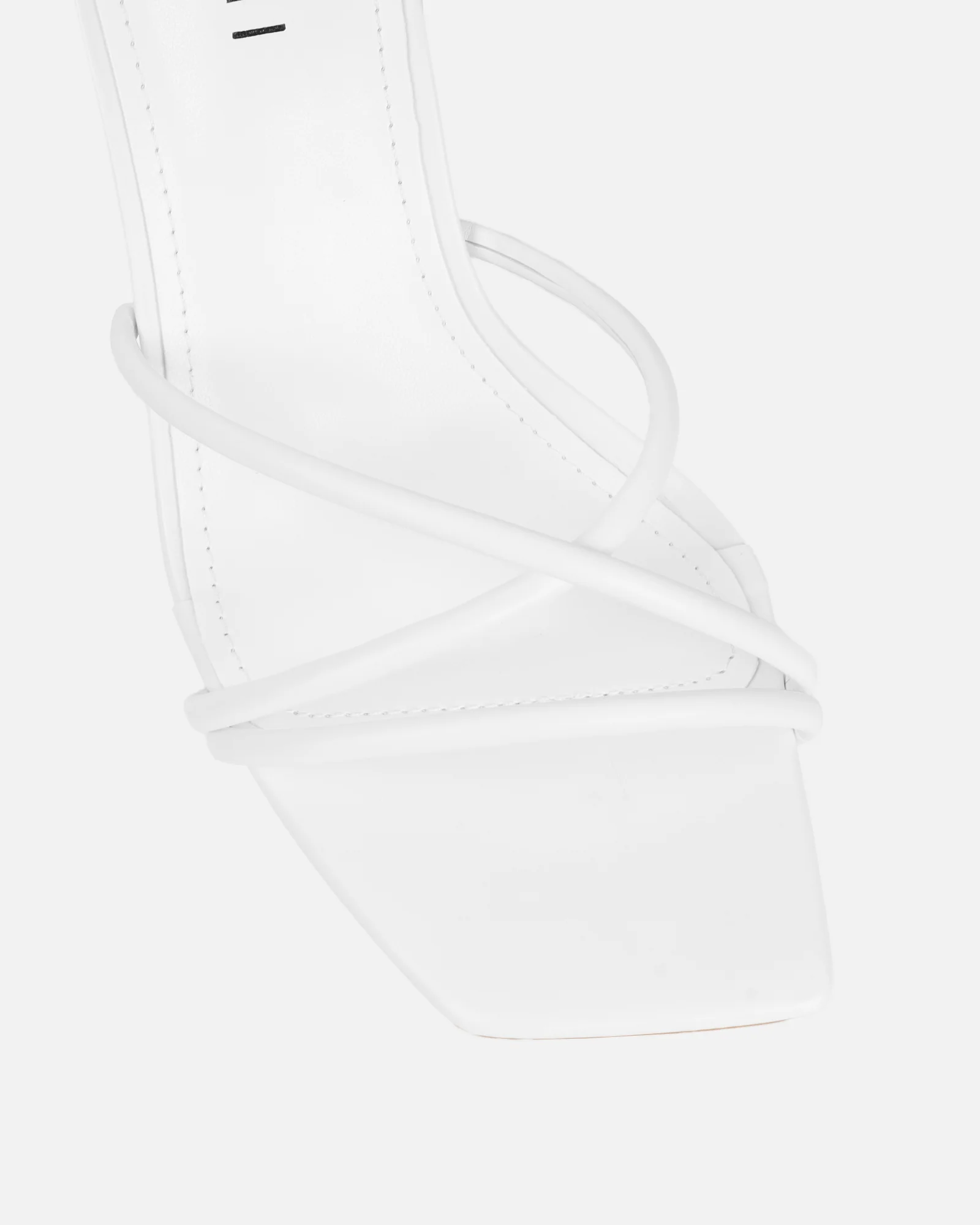 Aubrianna White Mid Heeled Sandals - Image 4