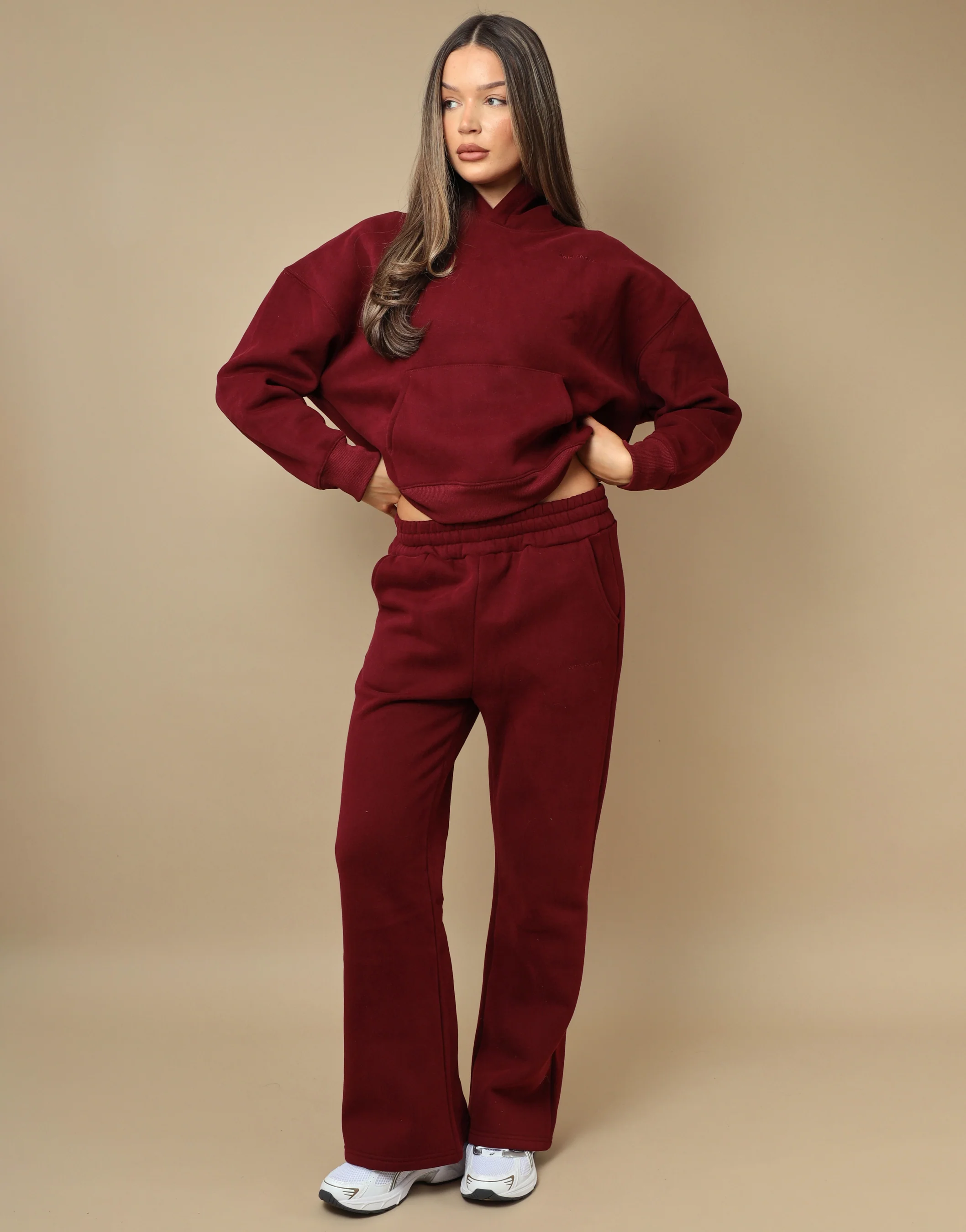 Ava Simmi Studios Essentials Hoodie in Burgundy - Image 3