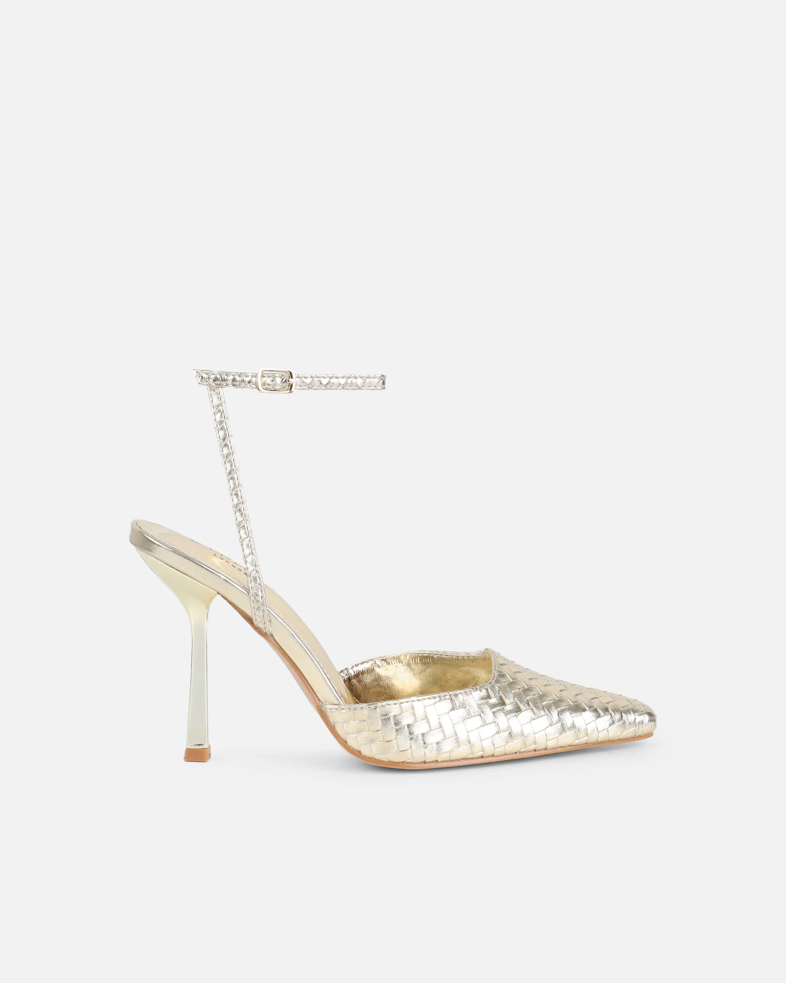 Bebbo Gold Woven Court Shoes - Image 2