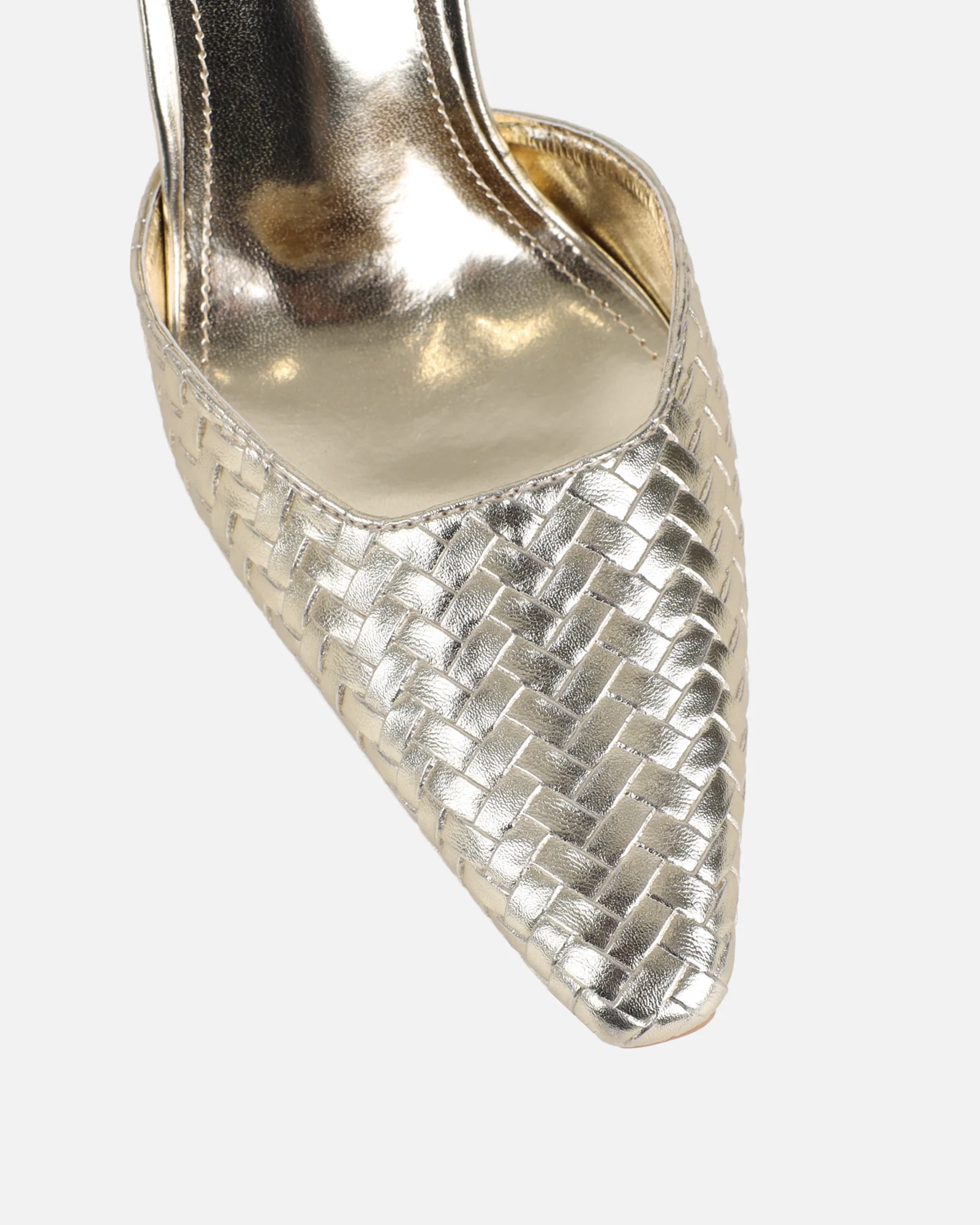 Bebbo Gold Woven Court Shoes - Image 4