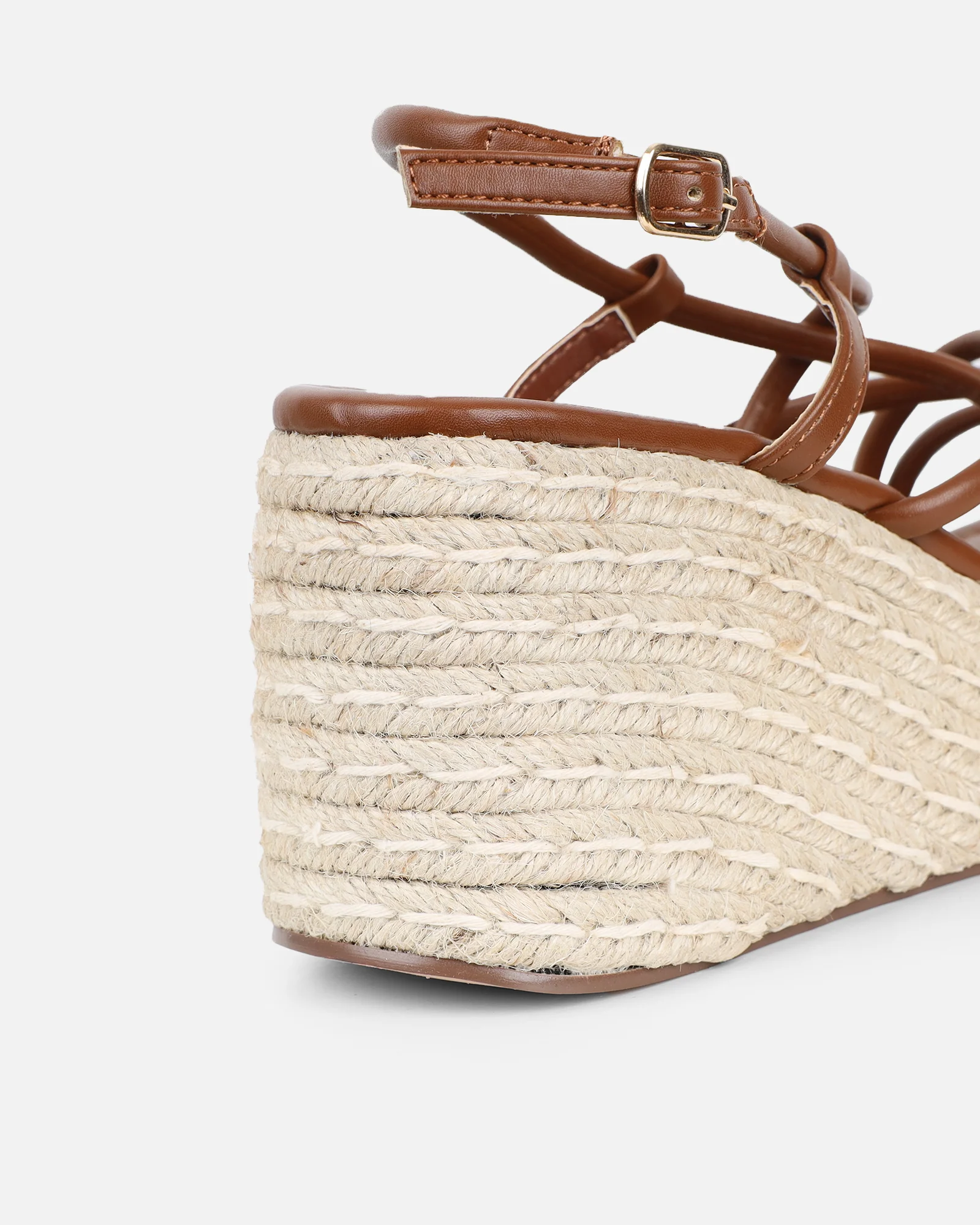 Belise Tan Wedge Heels - Image 3