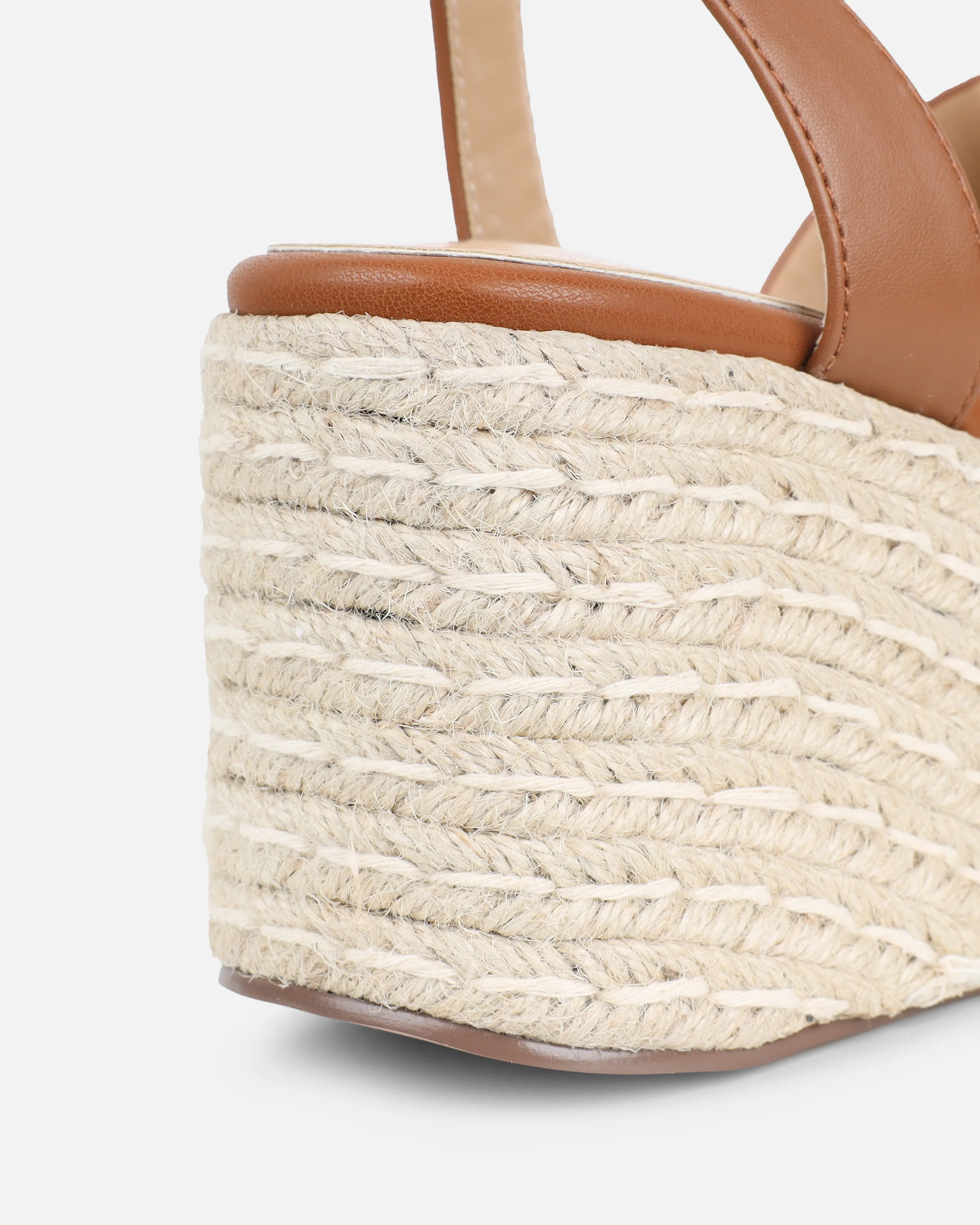 Bellamy Tan Wedge Sandals - Image 3
