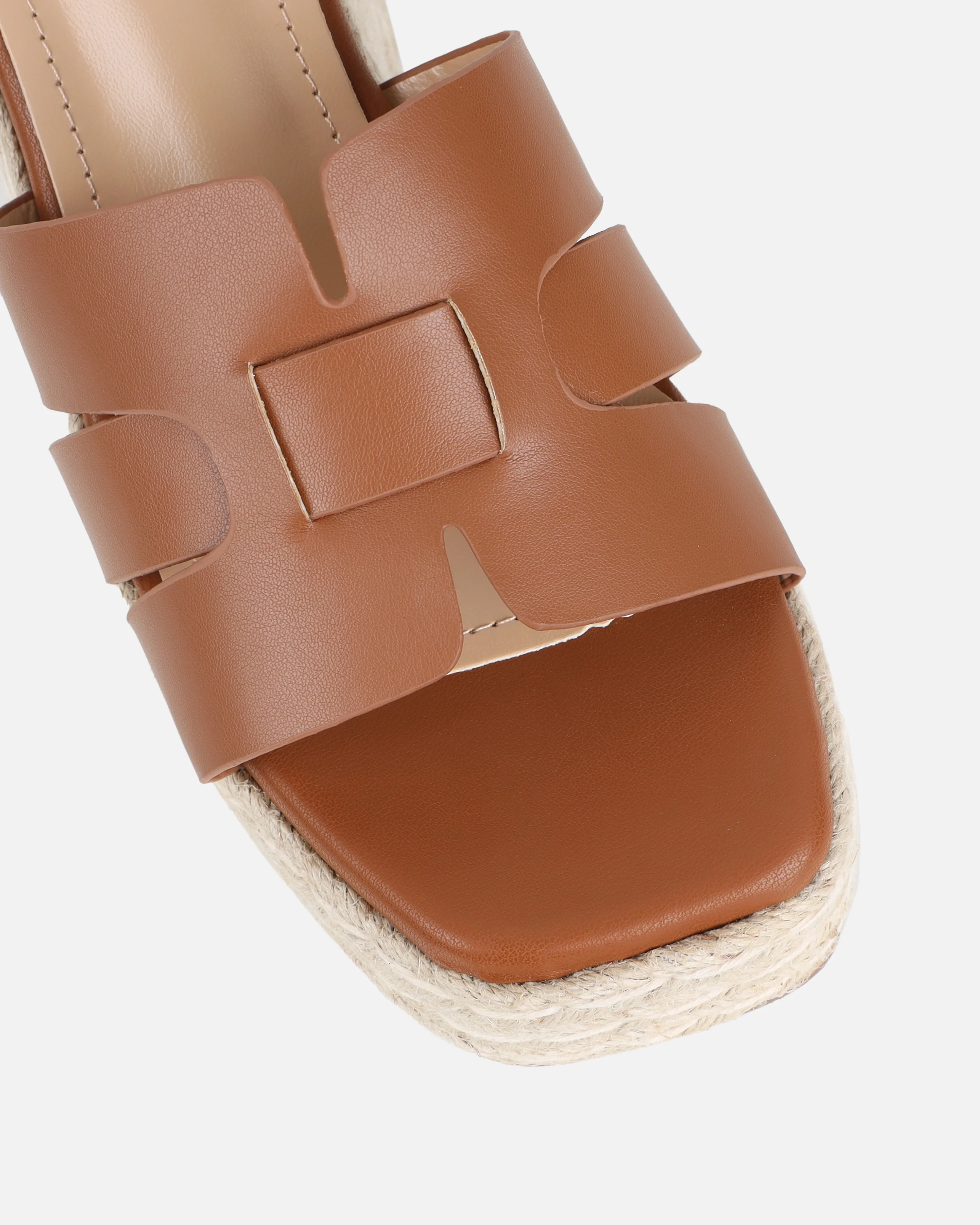 Bellamy Tan Wedge Sandals - Image 4