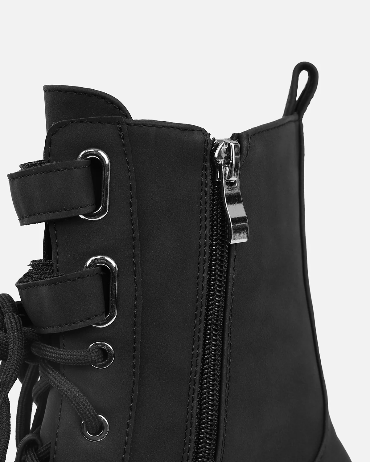 Bennett Black Nubuck Chunky Lace Up Boots - Image 3