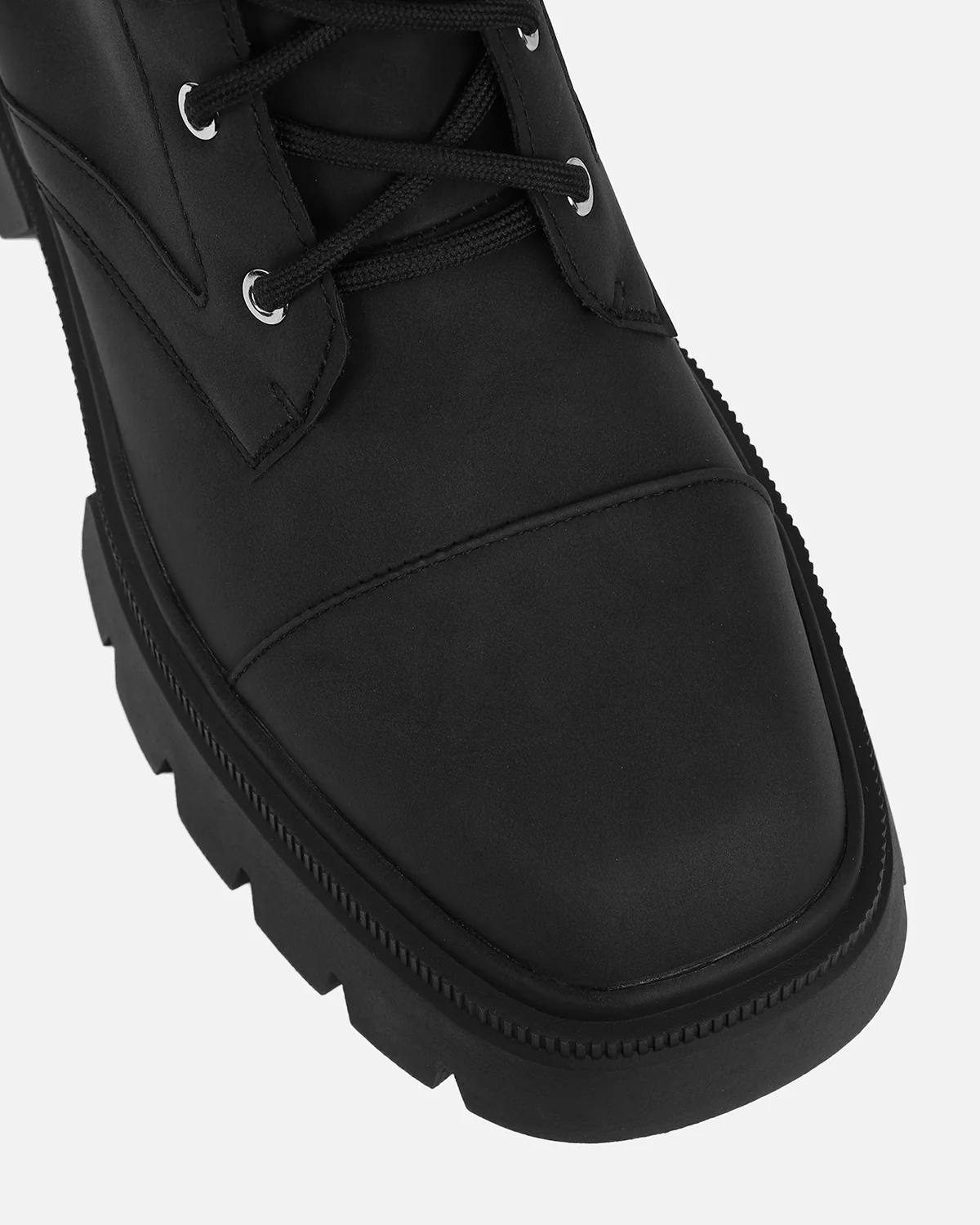 Bennett Black Nubuck Chunky Lace Up Boots - Image 4