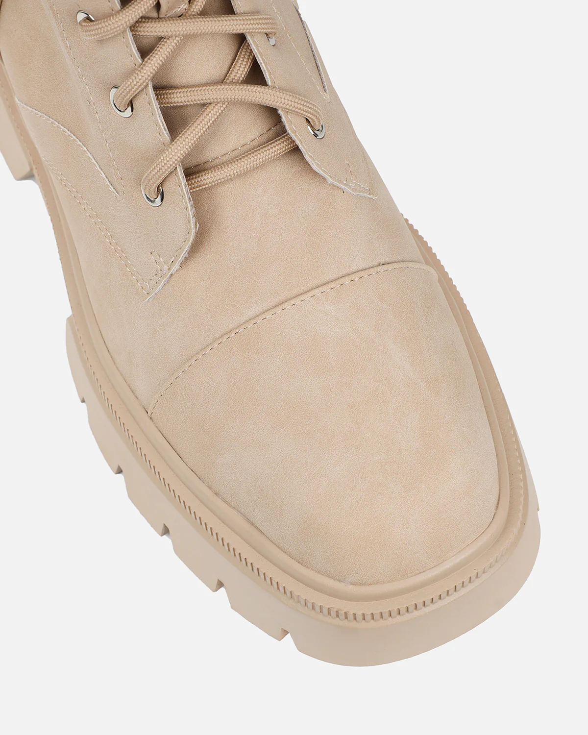 Bennett Sand Nubuck Chunky Lace Up Boots - Image 4