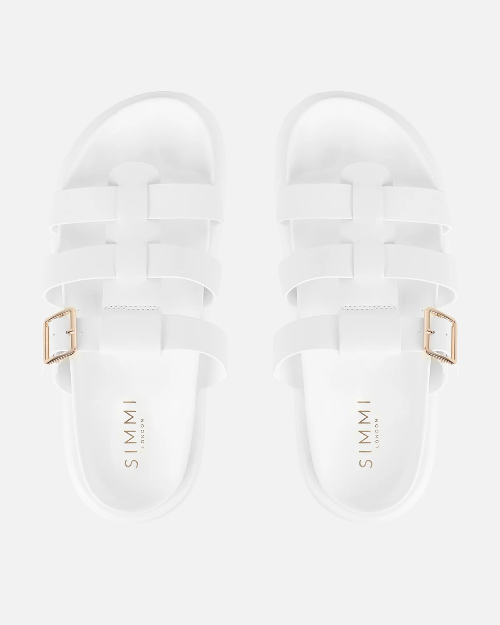 Berri White Chunky Footbed Sliders - Image 3