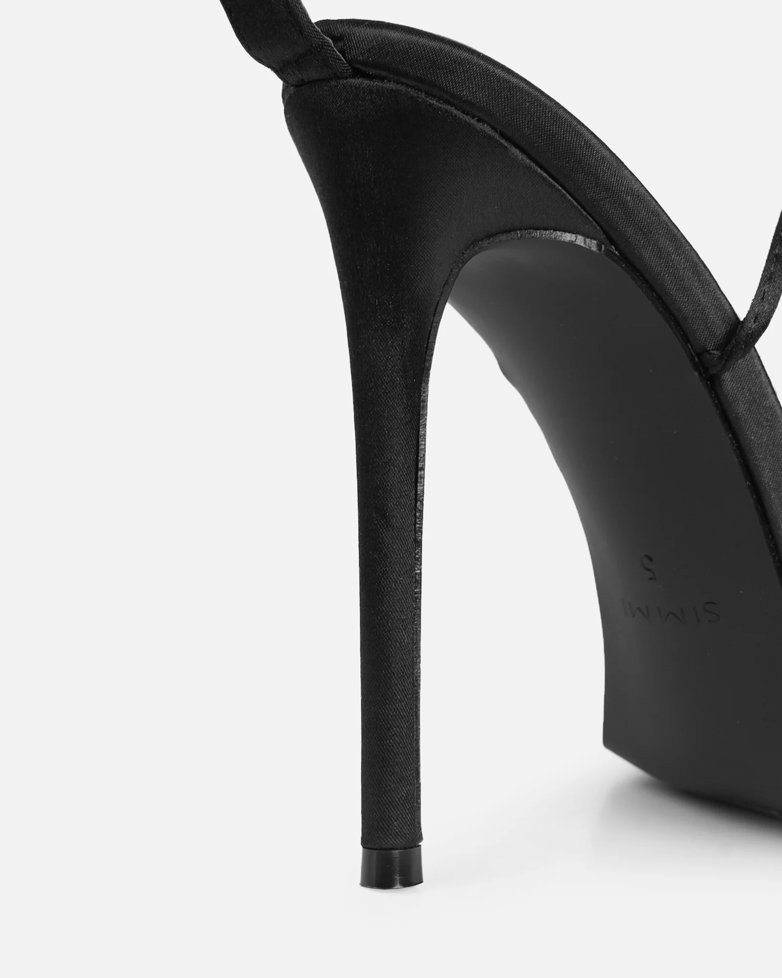 Betty Black Flower Heeled Sandals - Image 3
