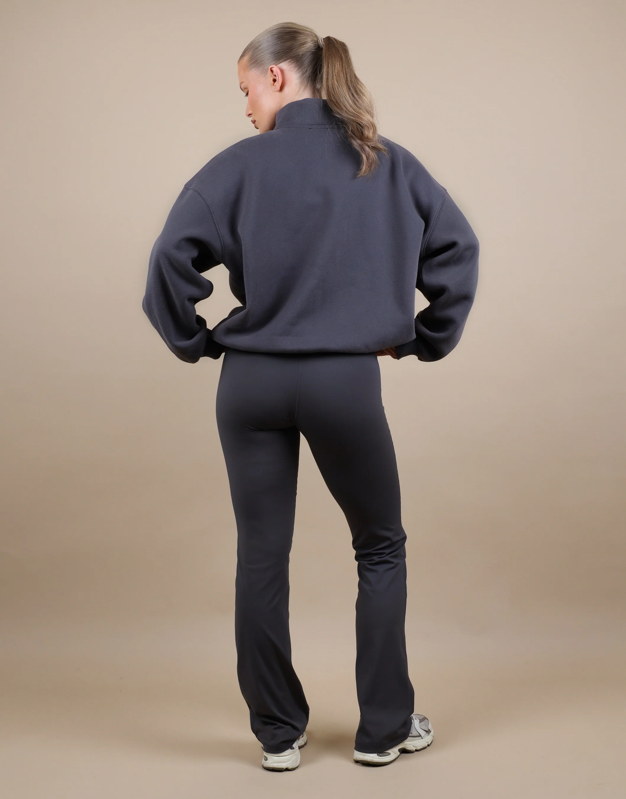 Bronte Simmi Studios Zip Through Funnel Neck Sweatshirt In Slate - Image 5