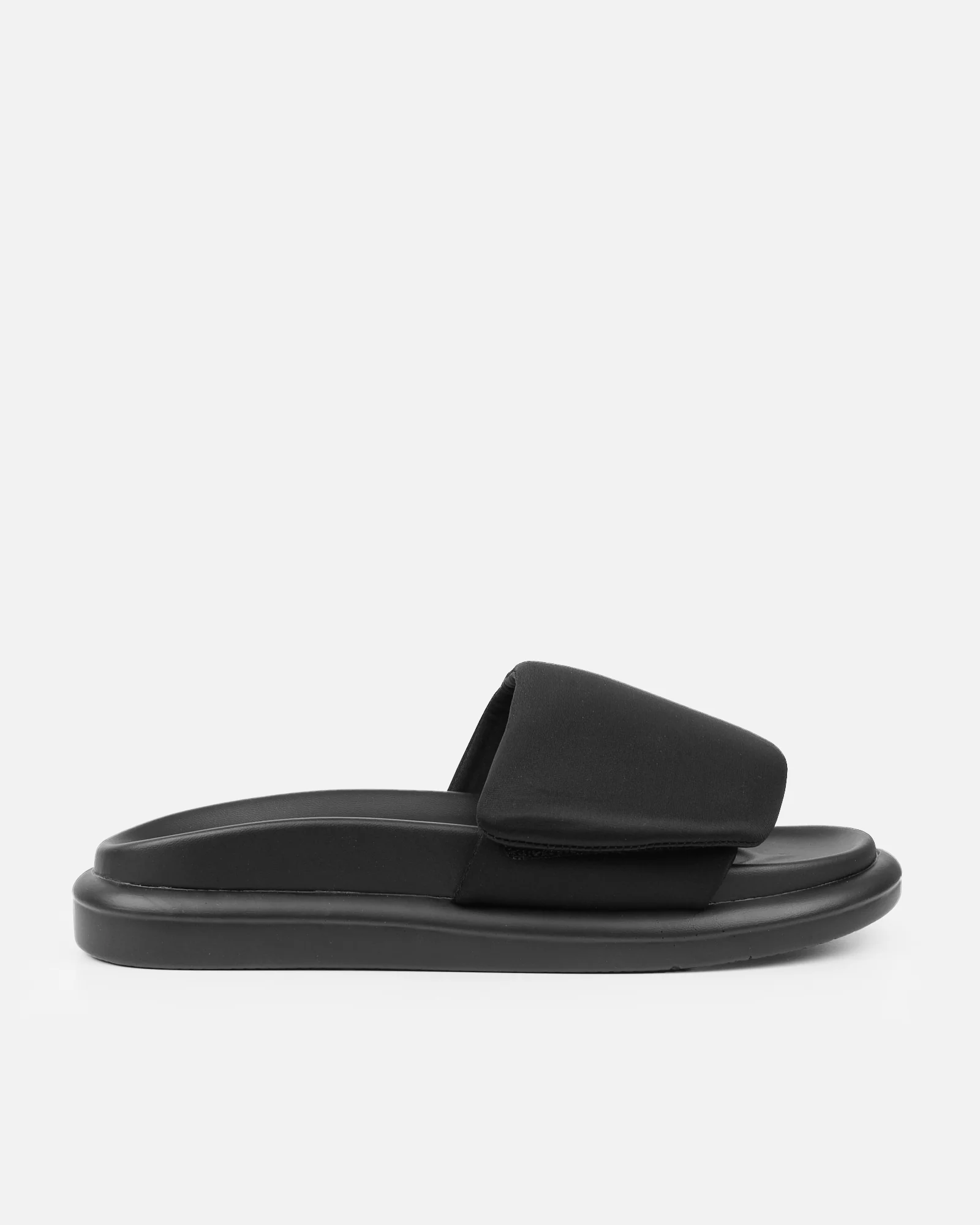 Cactus Black Padded Slider Sandals - Image 2