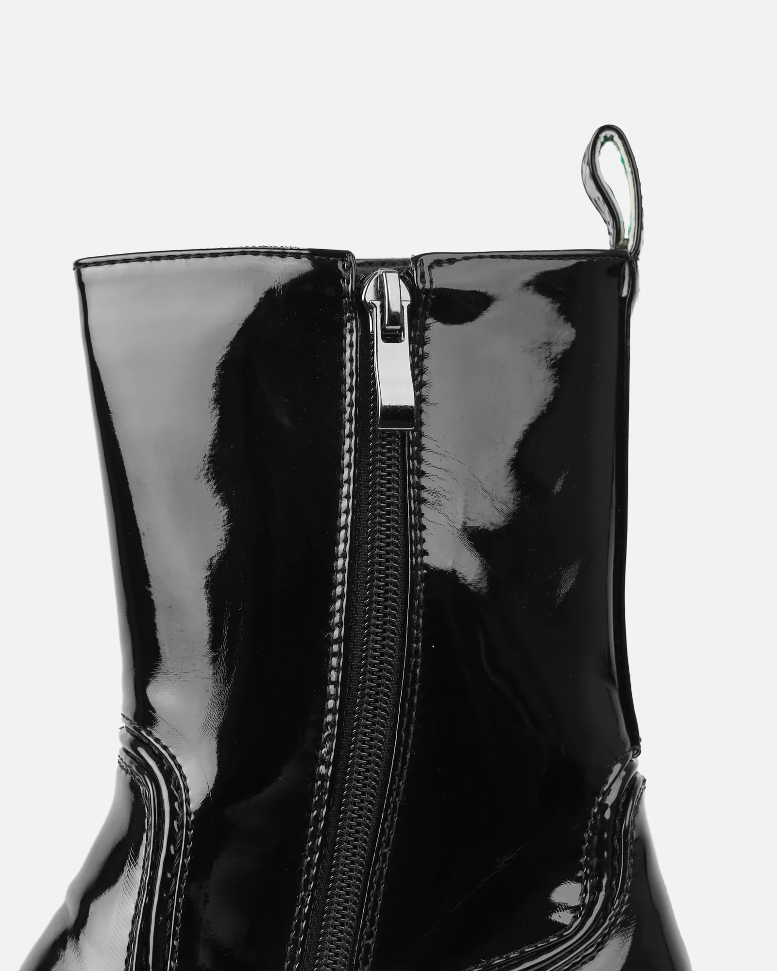 Candace Black Patent Ankle Boots - Image 3