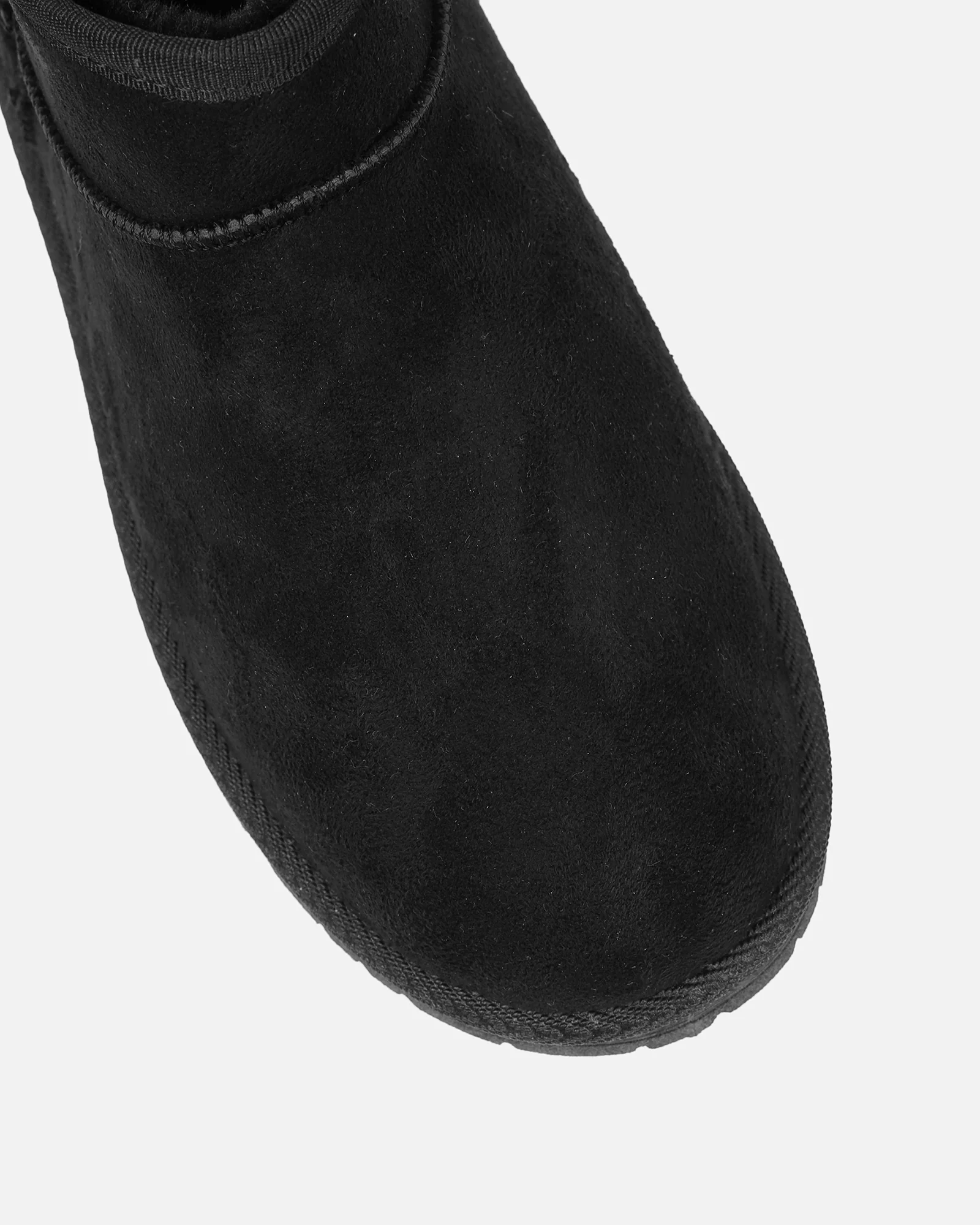Cari Black Faux Suede Ultra Low Boots - Image 4