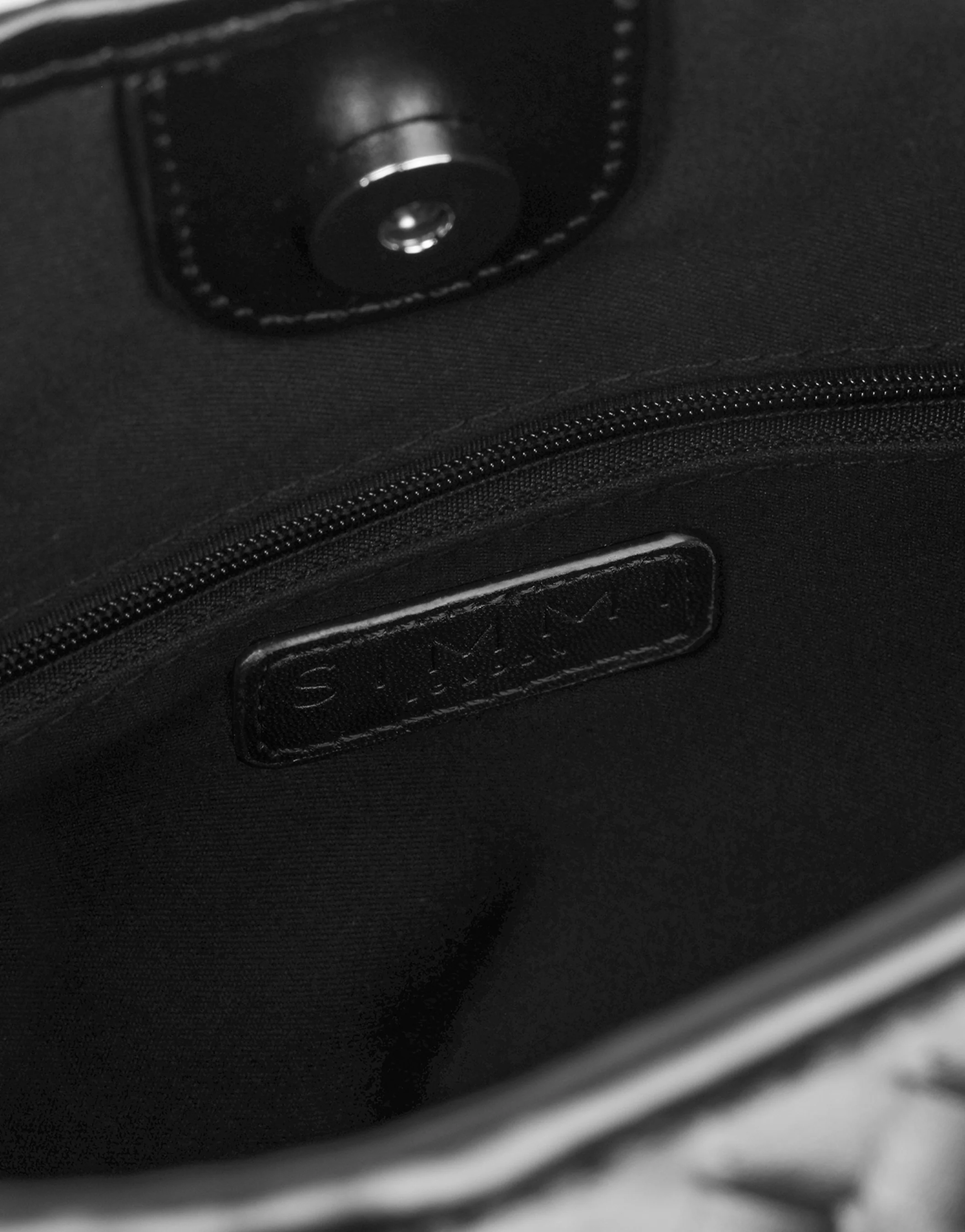 Caria Large Black Woven Shoulder Bag - Image 5