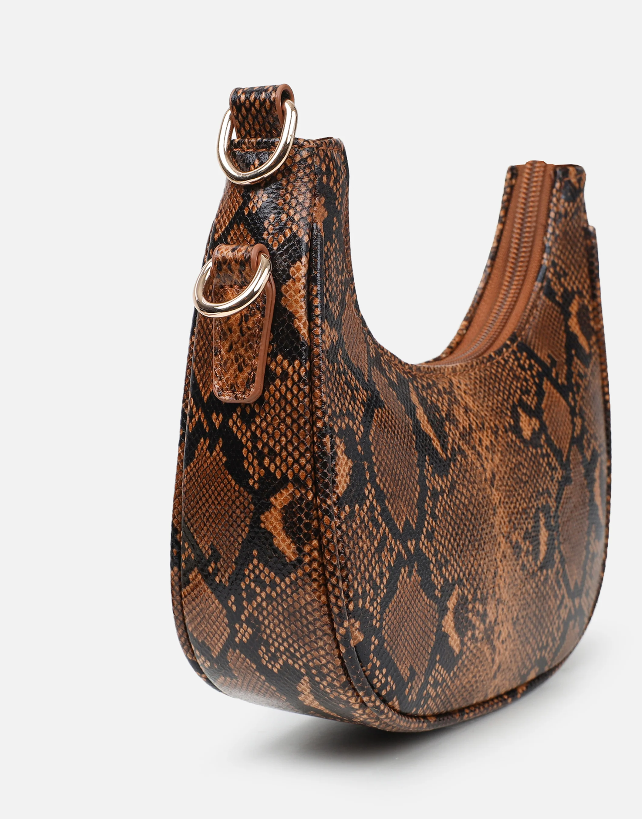 Caryn Brown Faux Snake Effect Mini Cross Body Bag - Image 4