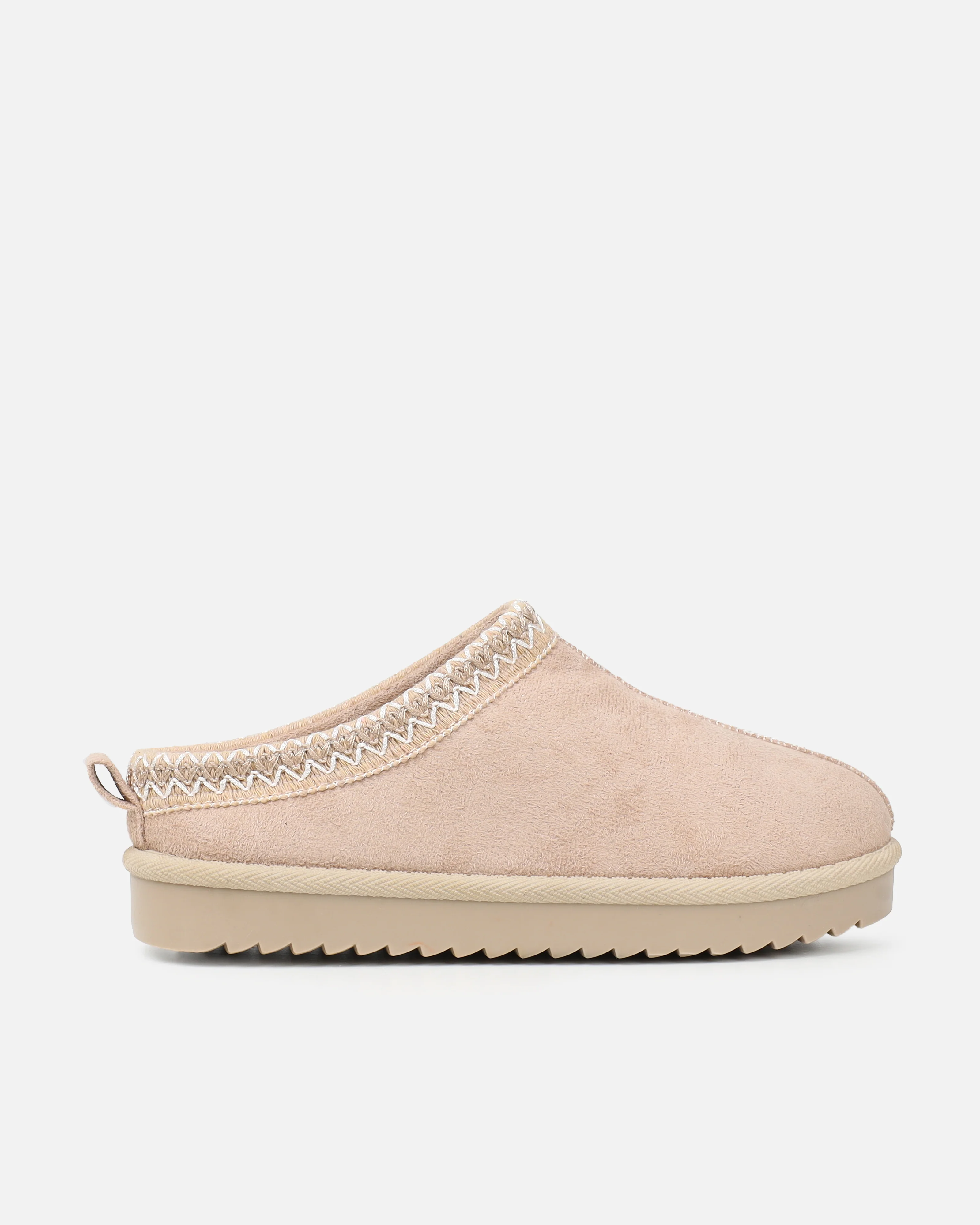 Cece Beige Faux Suede Slippers - Image 2
