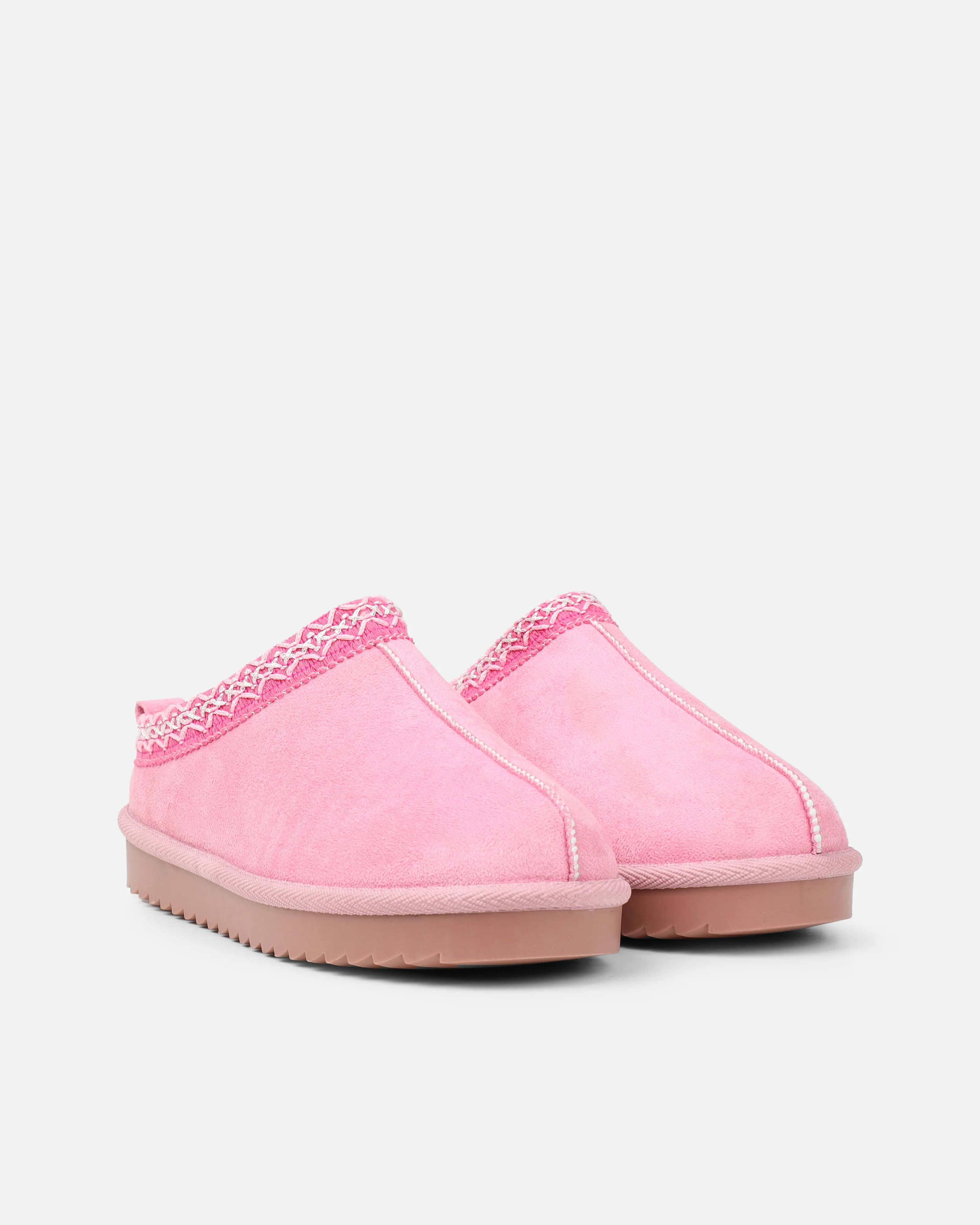 Cece Pink Faux Suede Slippers - Image 3